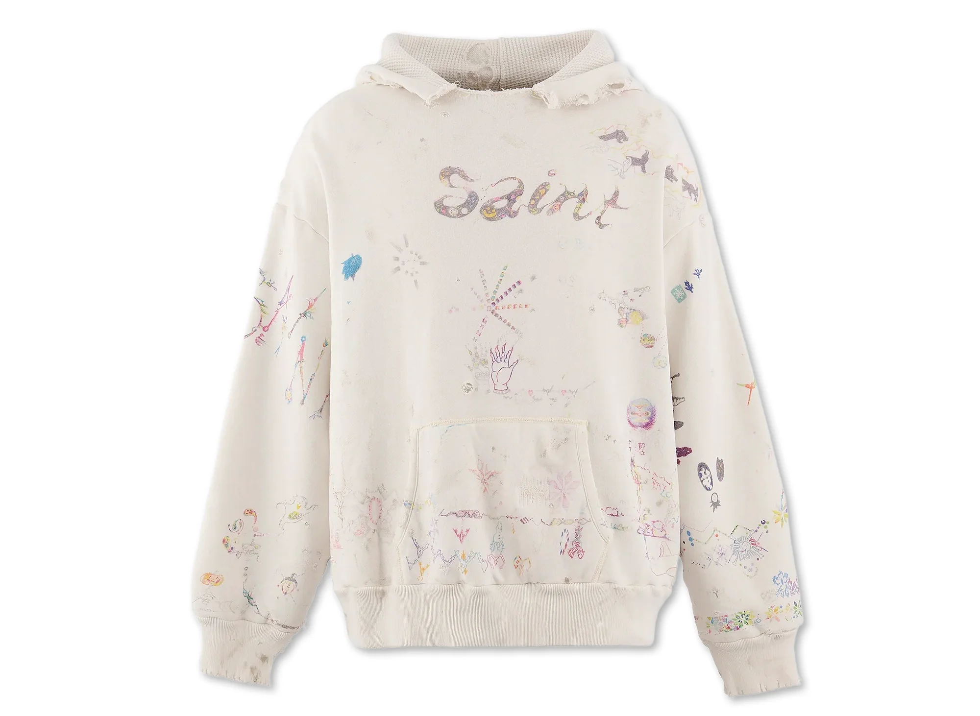 Saint Michael 'Coco Double Face' Hoodie in White