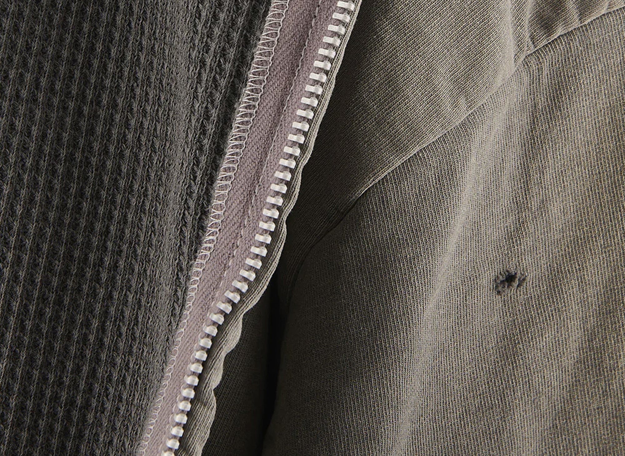 Saint Michael Double Face Zip Hoodie in Charcoal - Image 3