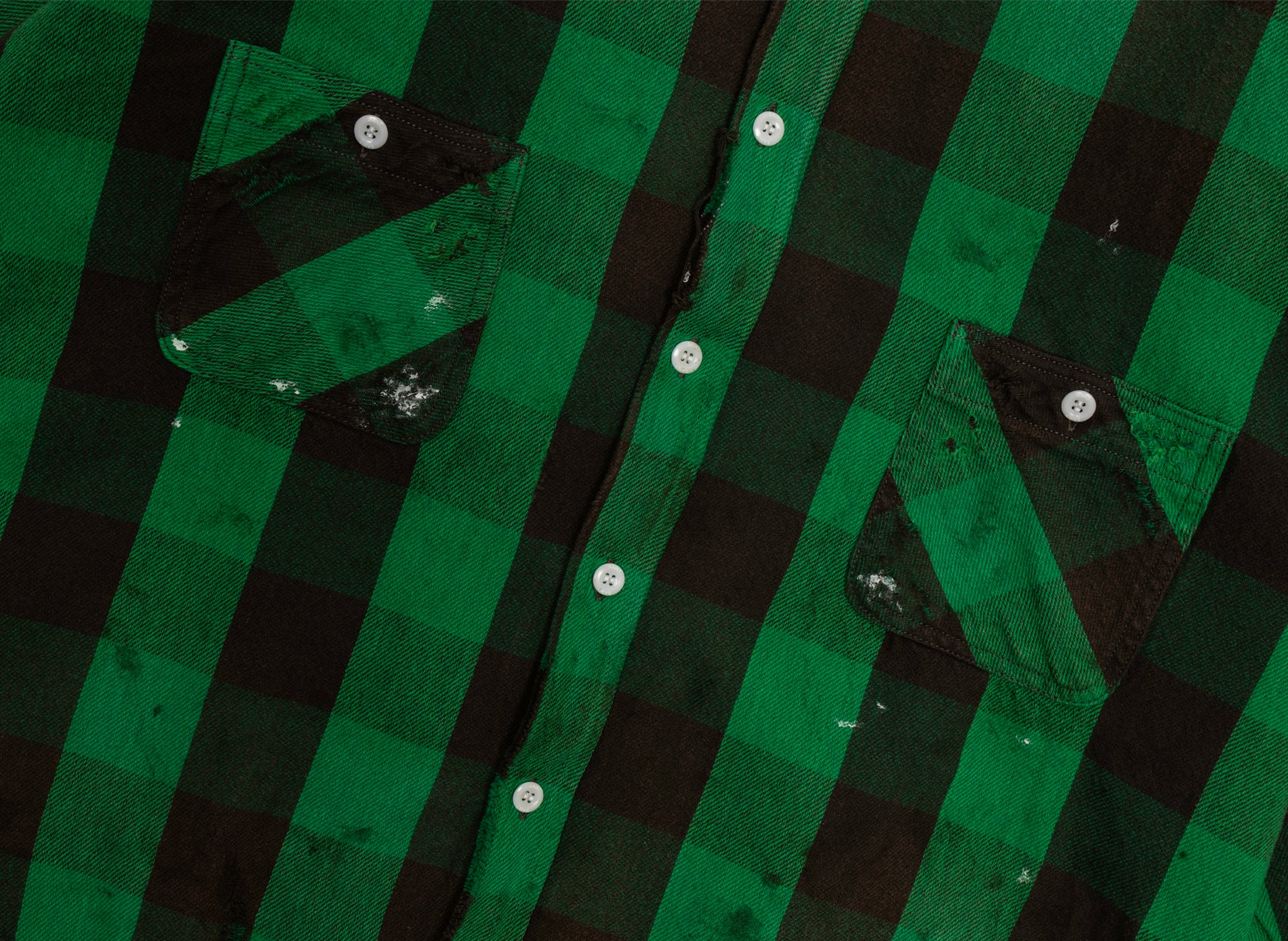 Saint Michael Flannel Shirt in Green - Image 2