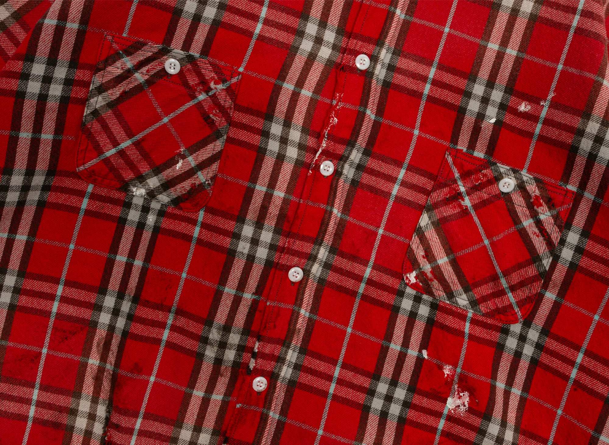 Saint Michael Flannel Shirt in Red - Image 2