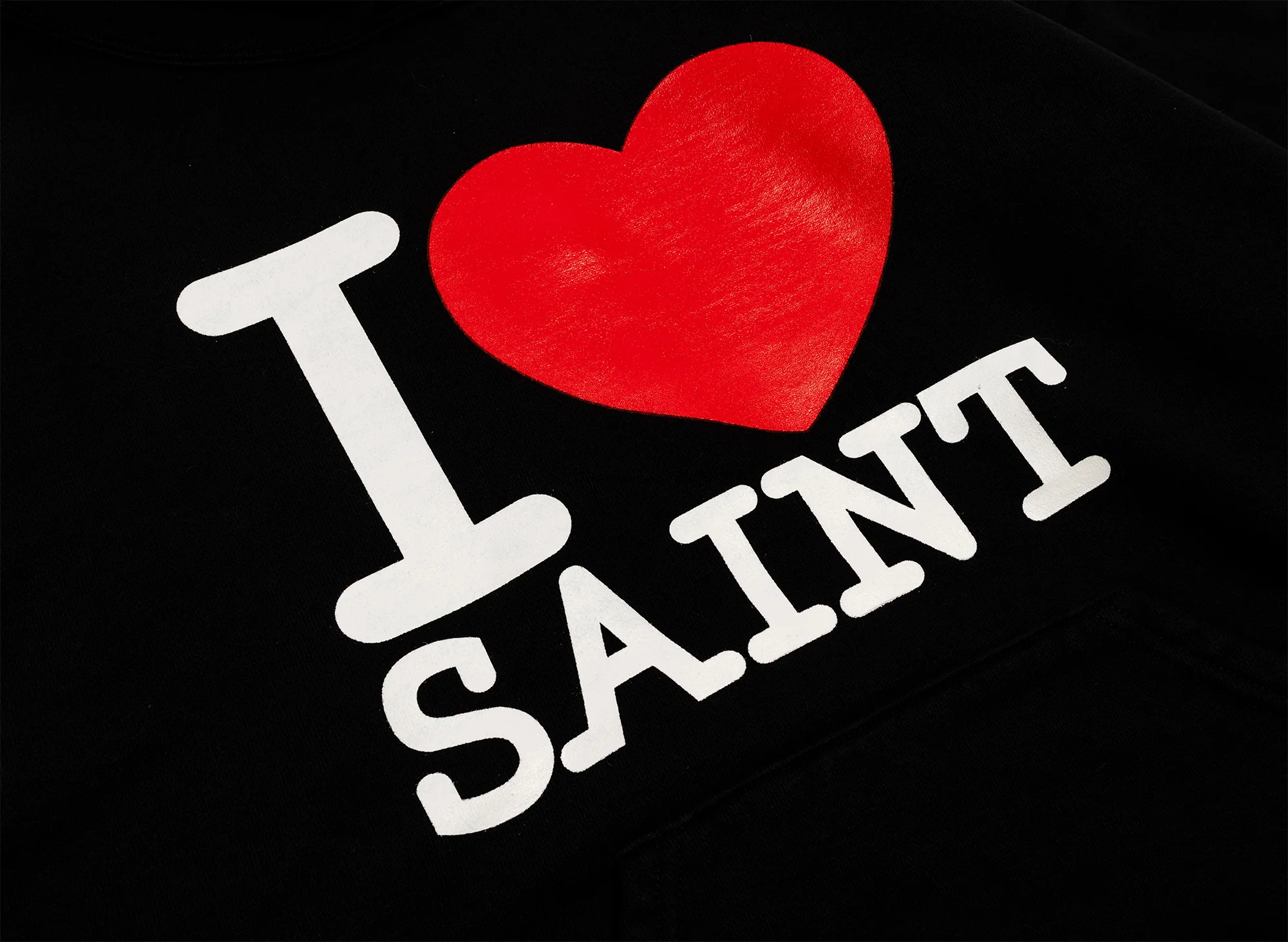 Saint Michael 'I Love Saint' Hoodie in Black - Image 2