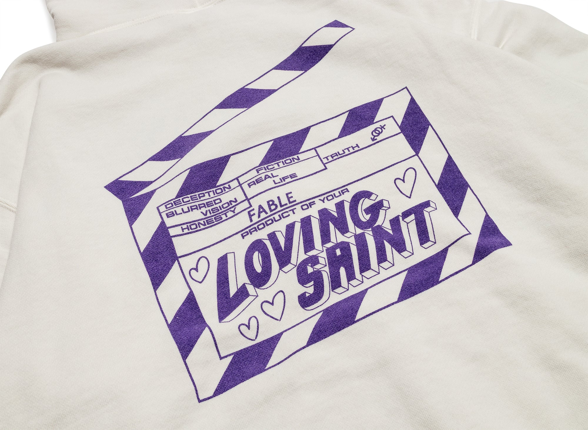 Saint Michael 'I Love Saint' Hoodie in White - Image 4
