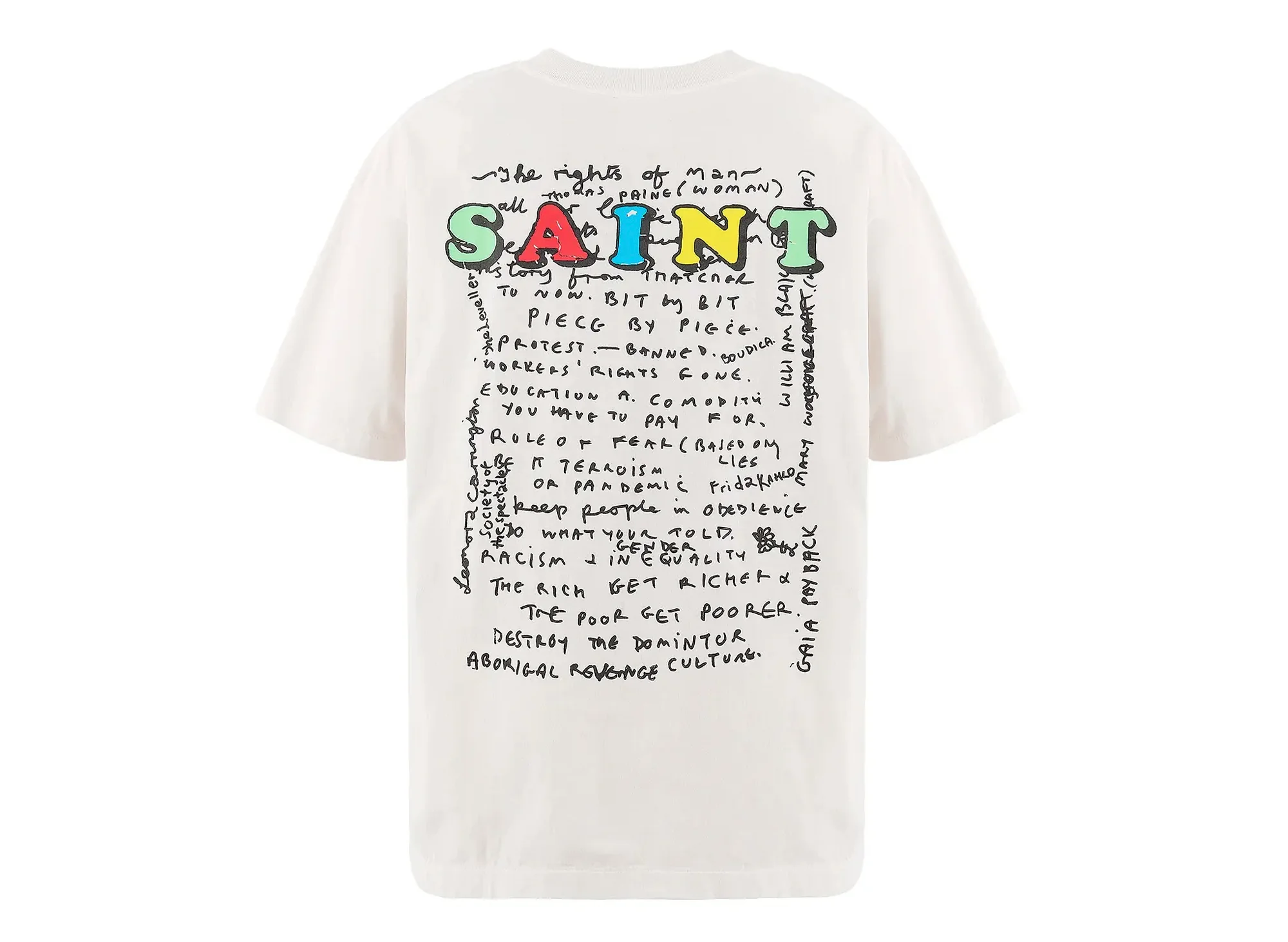 Saint Michael 'Mask' SS T-Shirt in White - Image 2