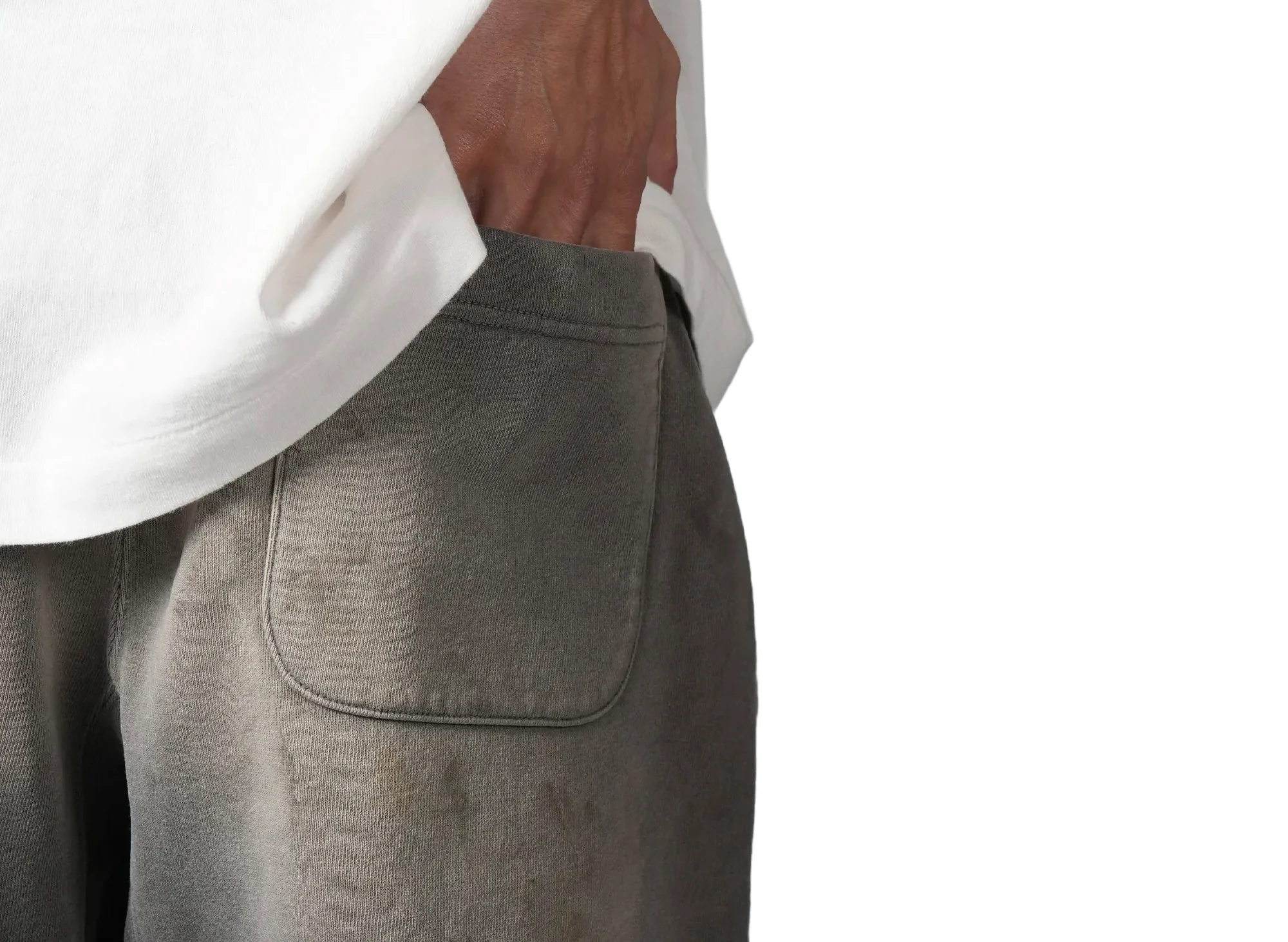 Saint Michael 'Saint Mxx' Sweat Shorts in Charcoal - Image 2