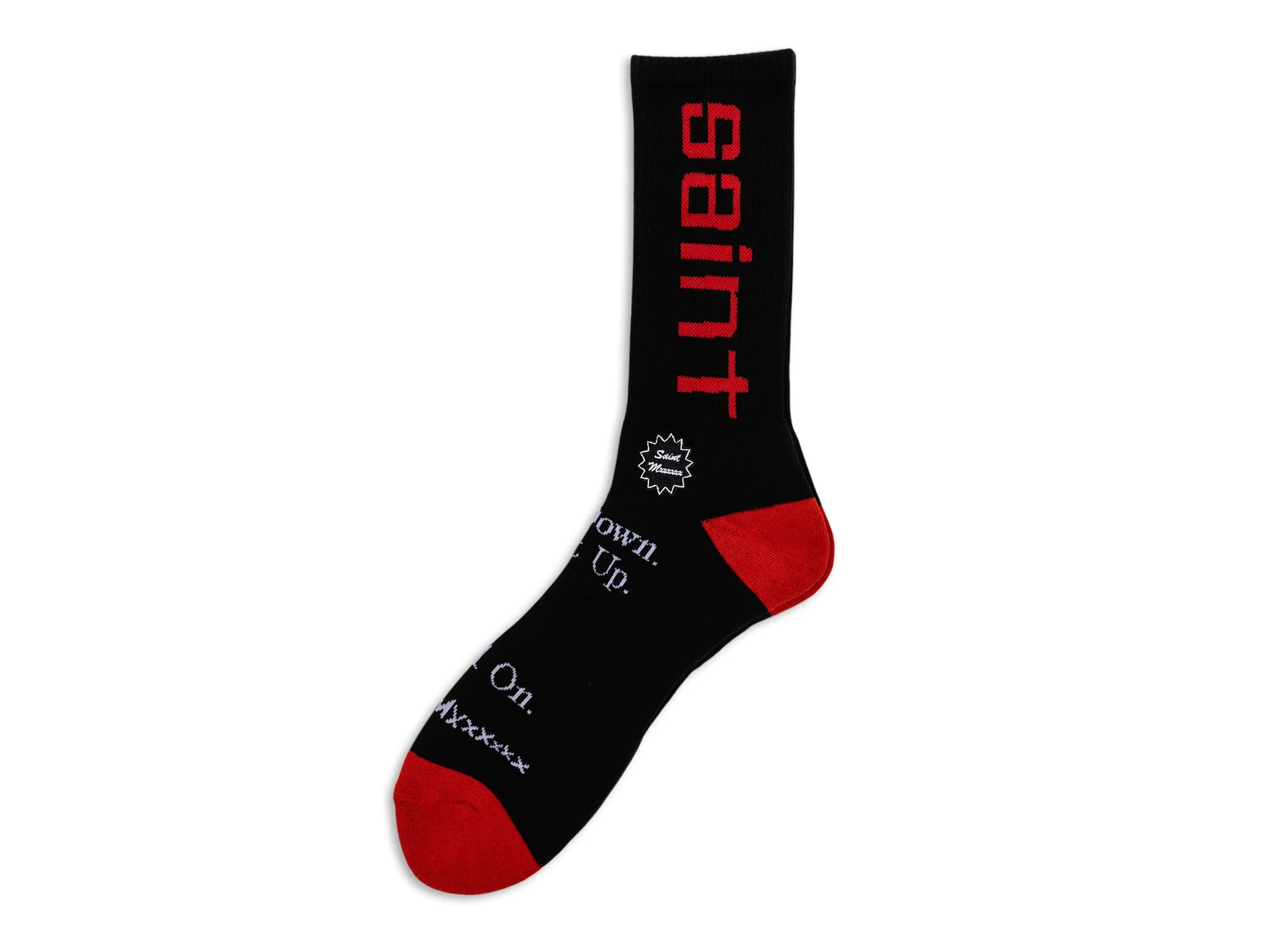 Saint Michael Sit Down Socks in Black - Image 2