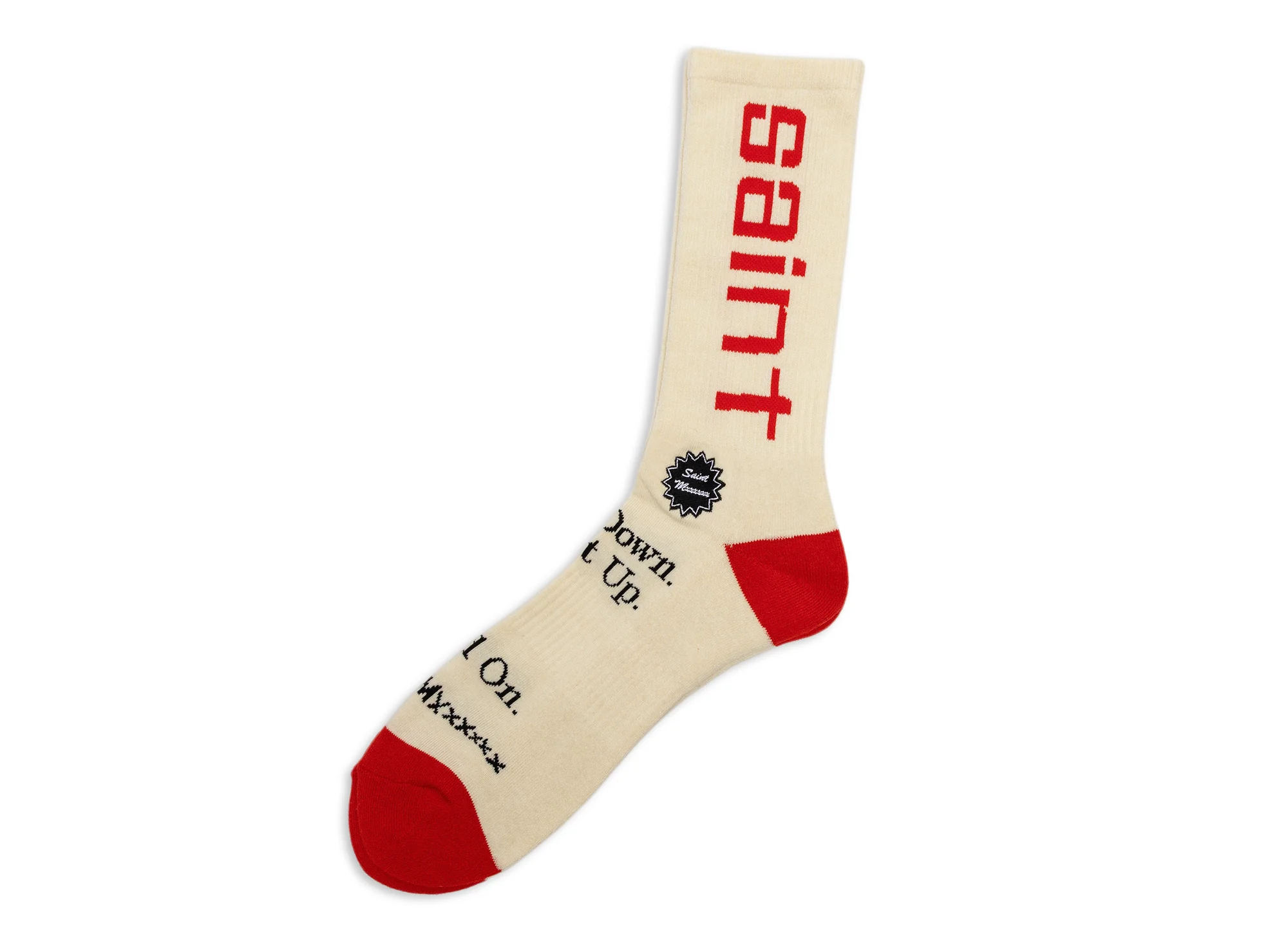 Saint Michael Sit Down Socks in Ecru - Image 2