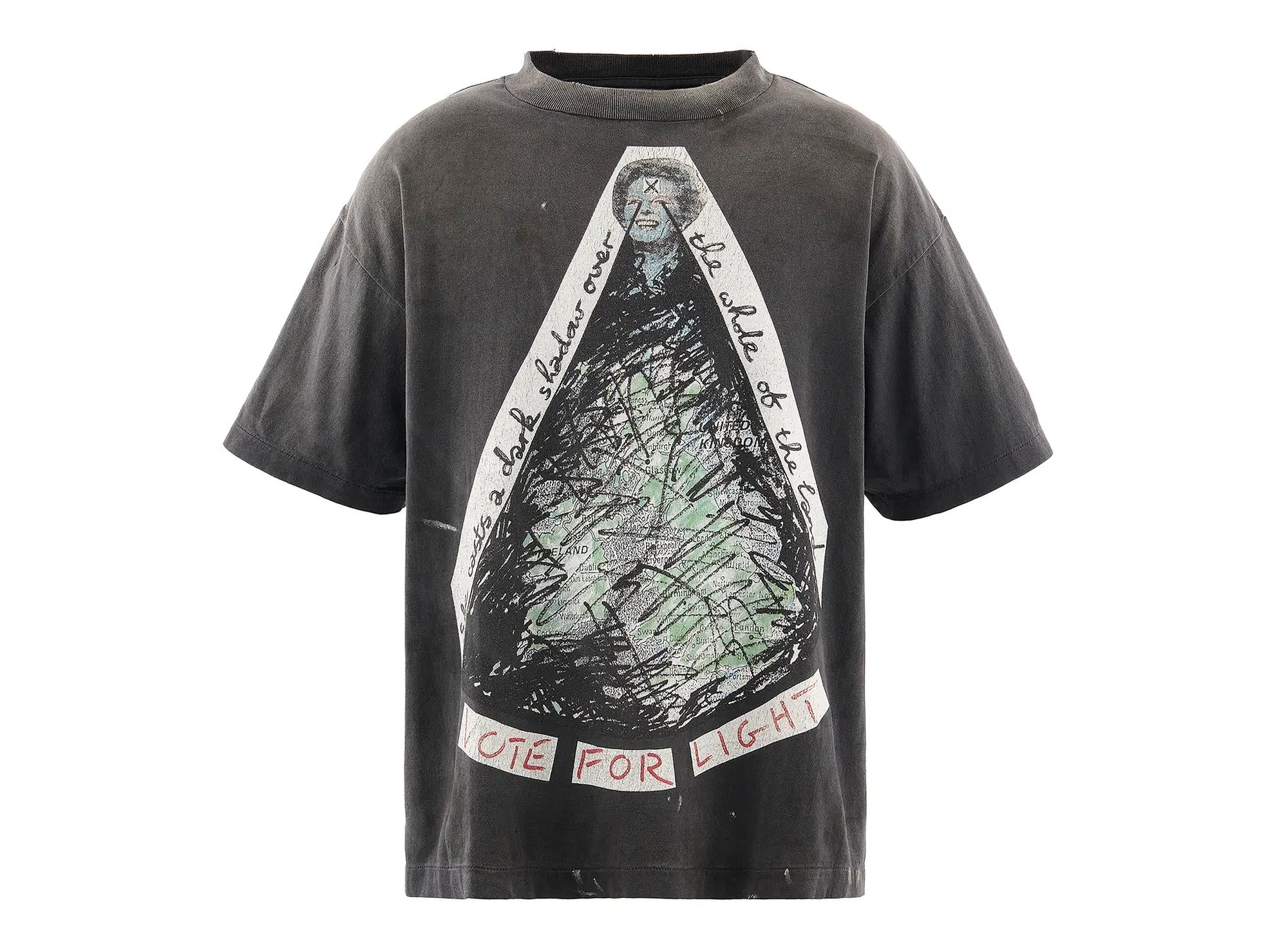 Saint Michael 'Vote F Light' SS T-Shirt in Black