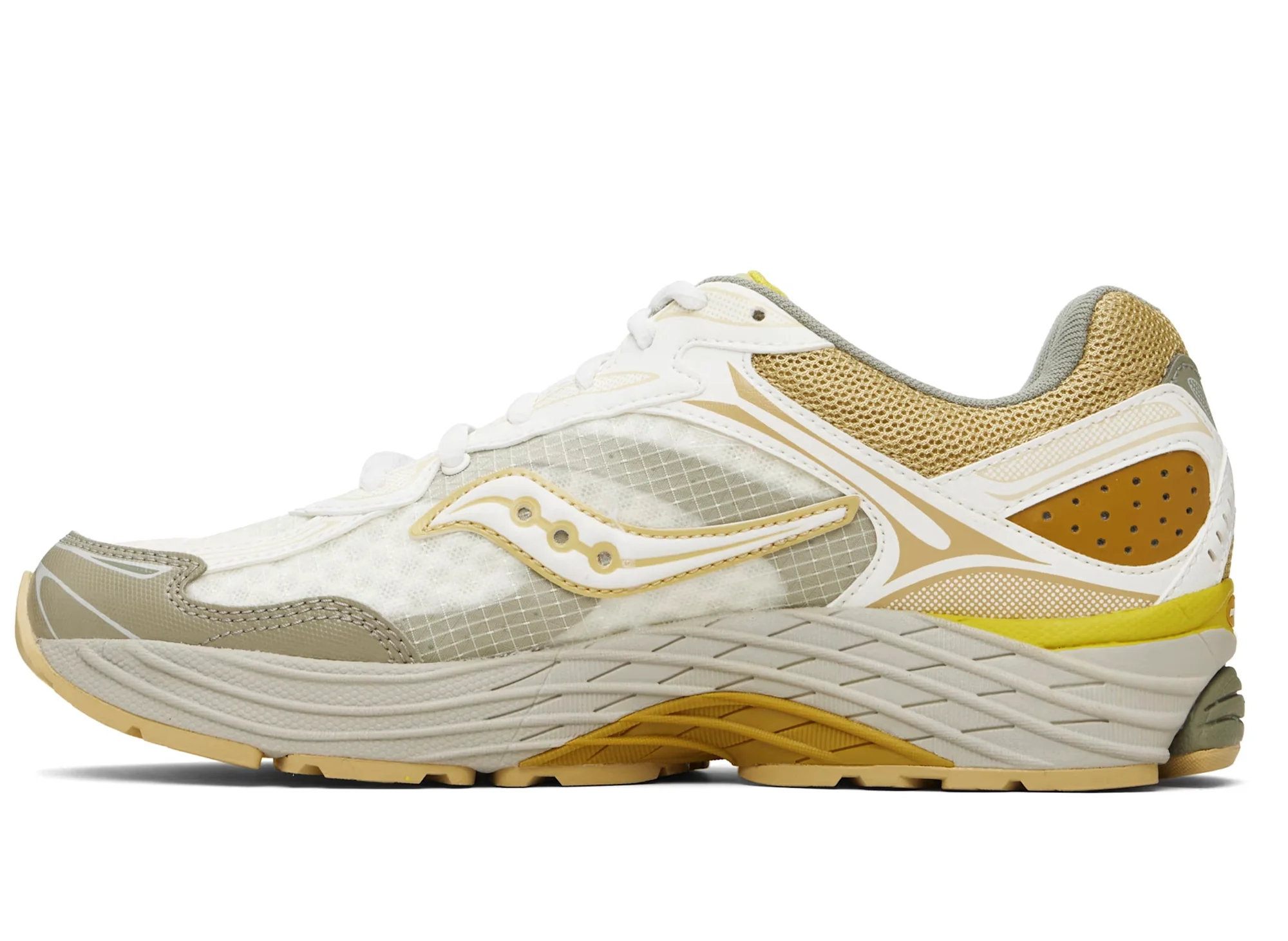 Saucony Progrid Omni 9 in Ivory / Moss - Image 3