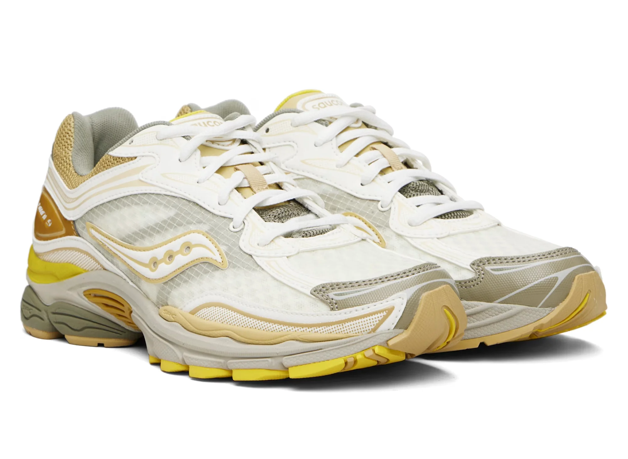 Saucony Progrid Omni 9 in Ivory / Moss - Image 4