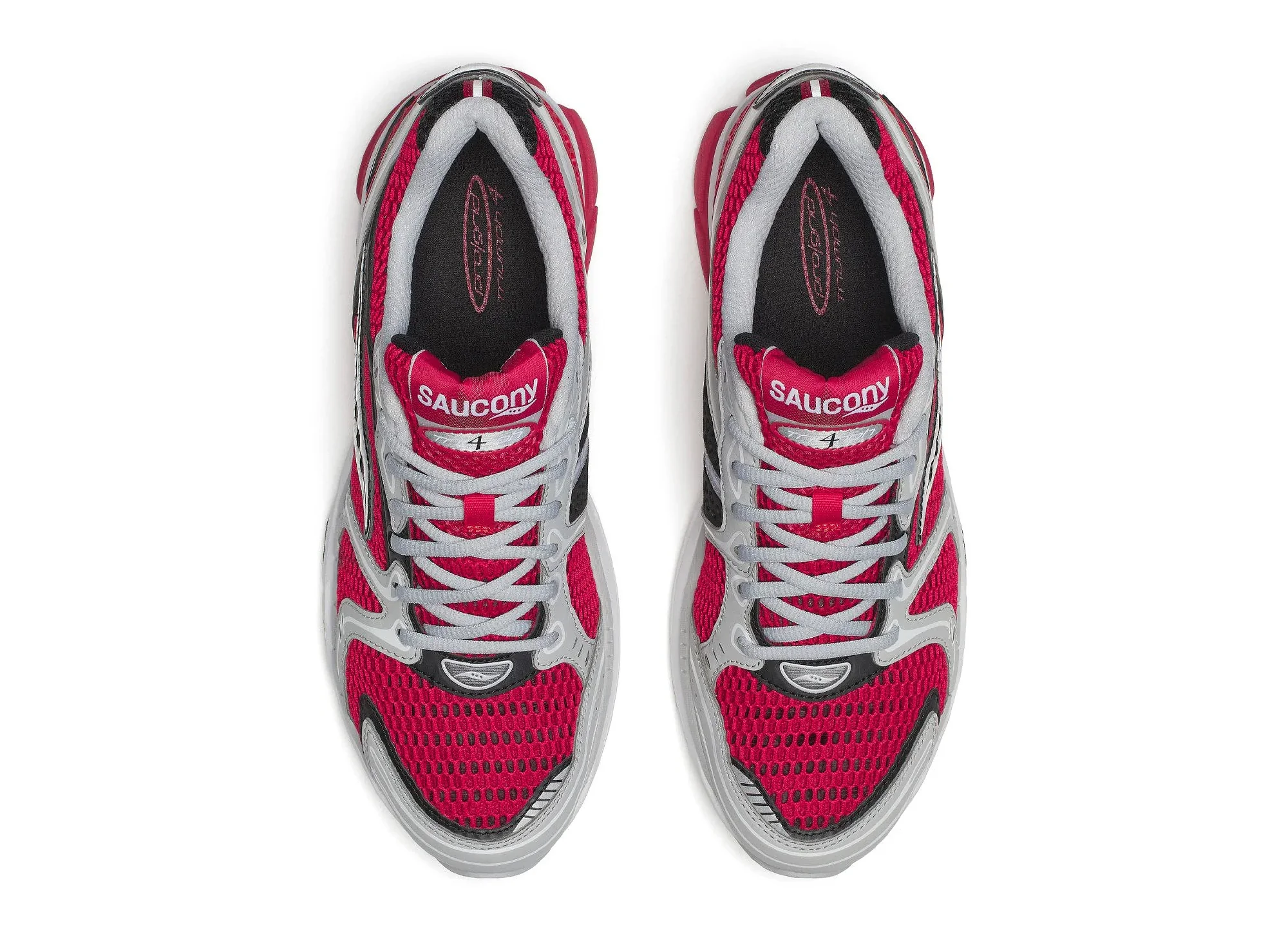 Saucony Progrid Triumph 4 in Red / Grey - Image 4