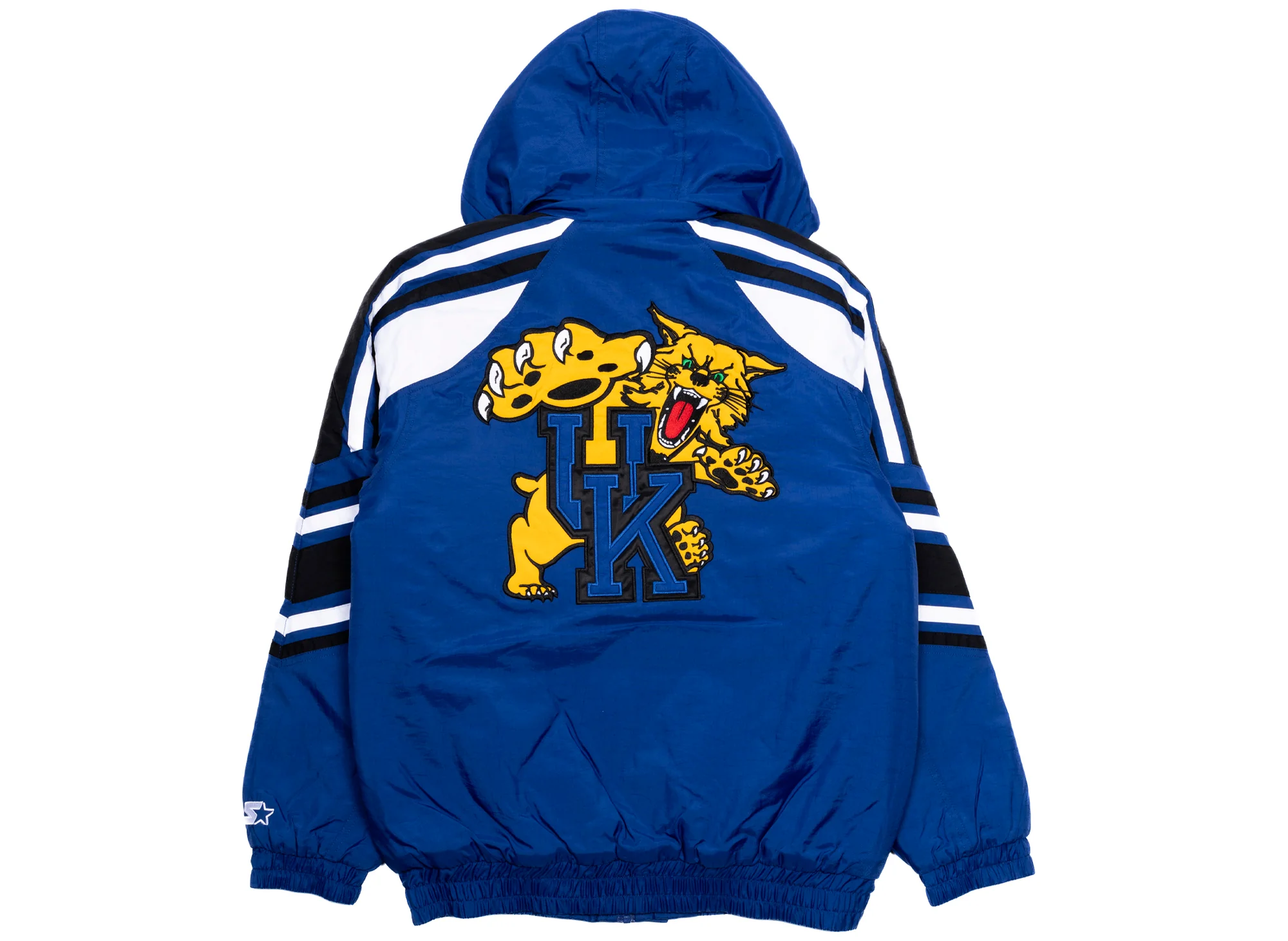 Starter Oneness Exclusive Kentucky Wildcats Nylon Varsity Jacket in Blue - Image 3