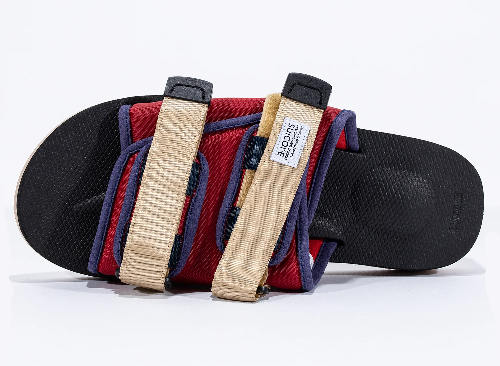 Suicoke Moto-Cab Sandals in Red/Black - Image 2