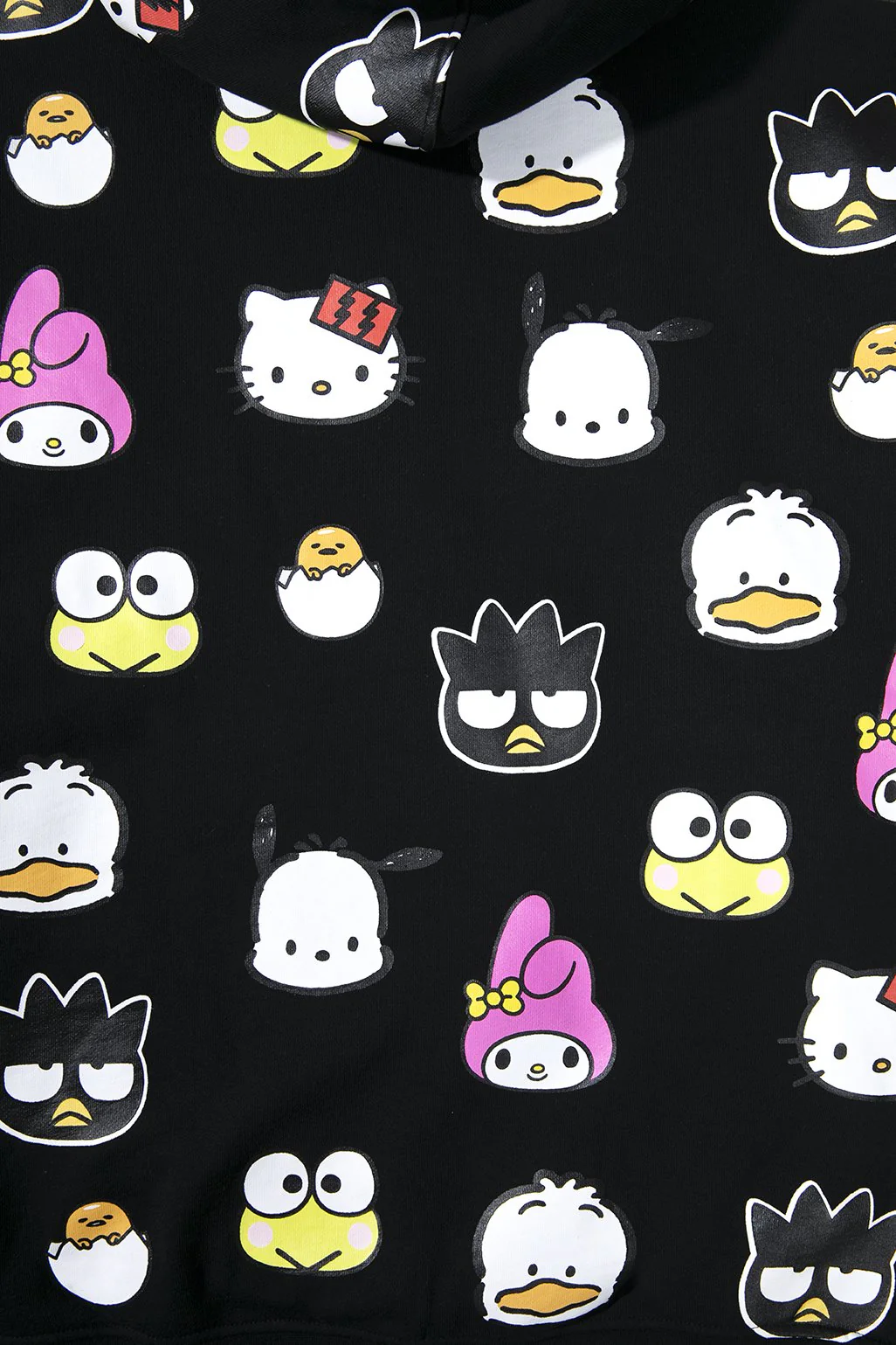 The Hundreds x Sanrio Heads Pullover Hoodie in Black - Image 3