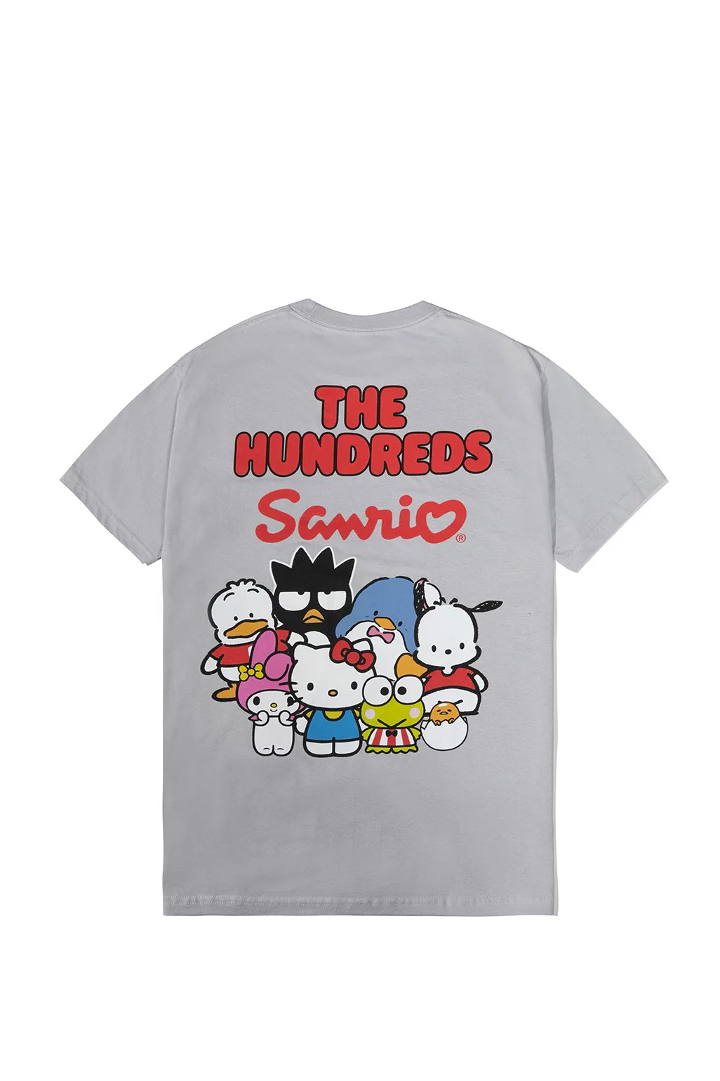 The Hundreds x Sanrio Kitty Bar Logo T-Shirt in Silver - Image 2