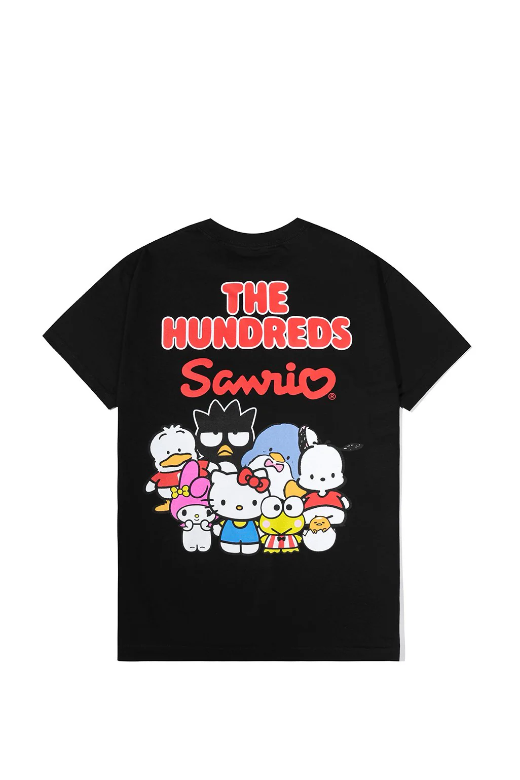 The Hundreds x Sanrio Kitty Bar Logo T-Shirt in Black - Image 2