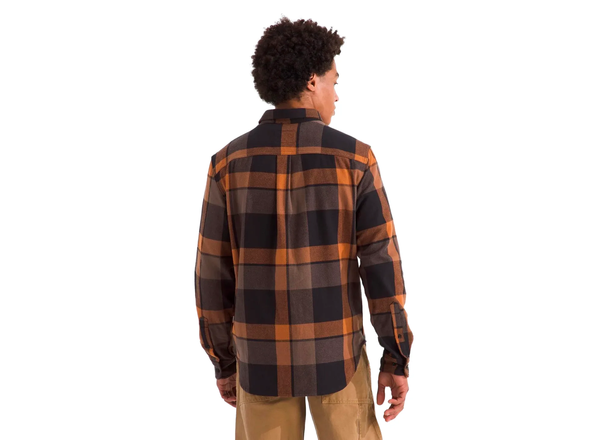 The North Face Arroyo Flannel Shirt in Plaid Burnt Orange - Image 3