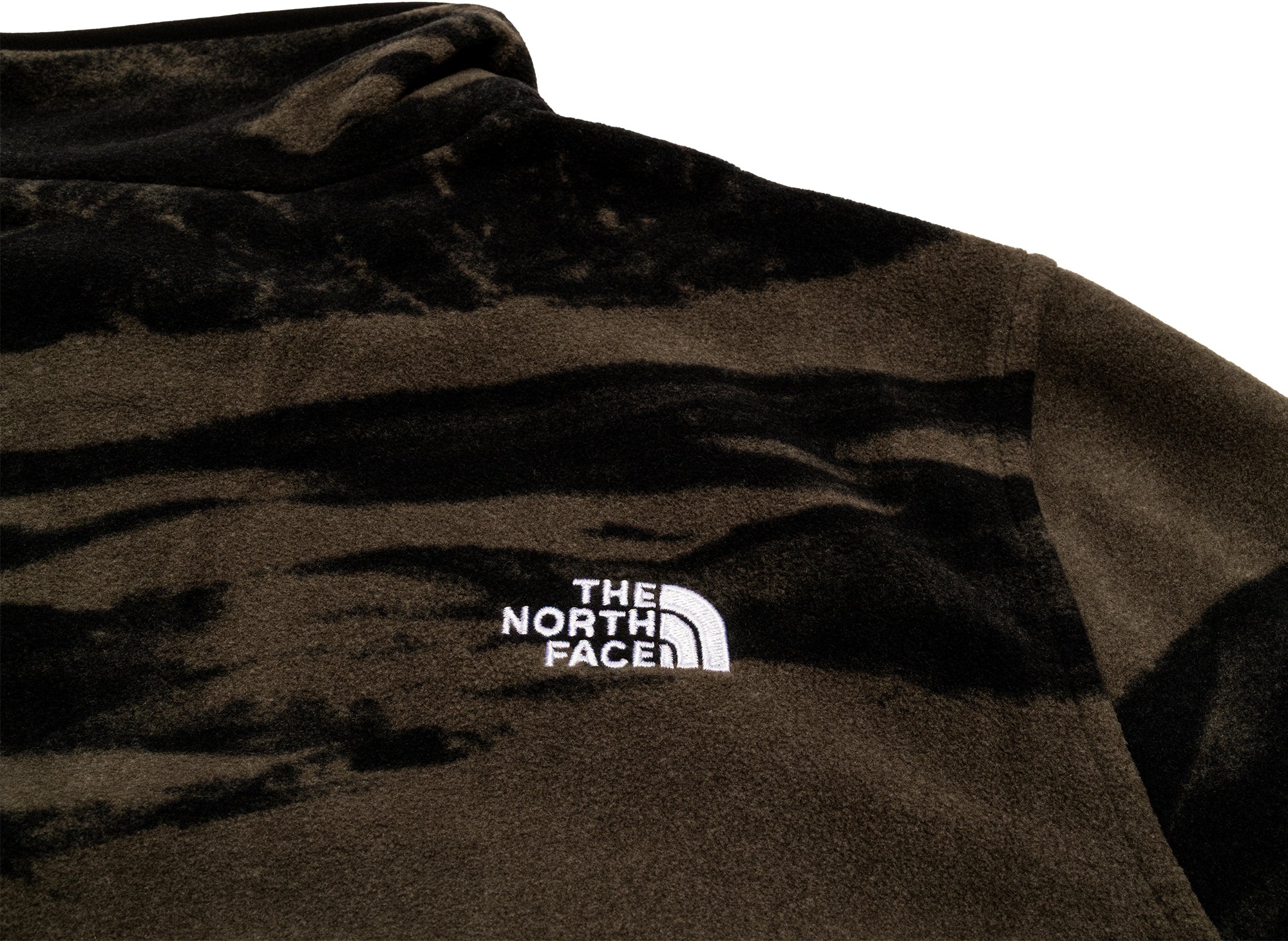 The North Face Glacier Fleece 1/4 Zip in New Taupe - Image 3