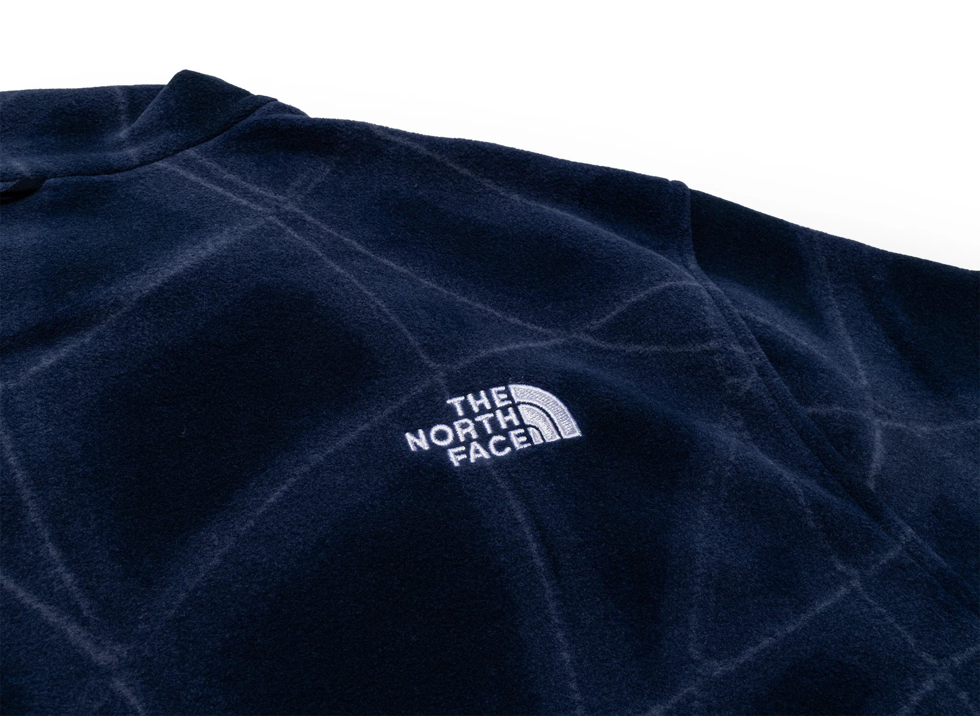 The North Face Glacier Fleece Jacket in Print Summit Navy - Image 4