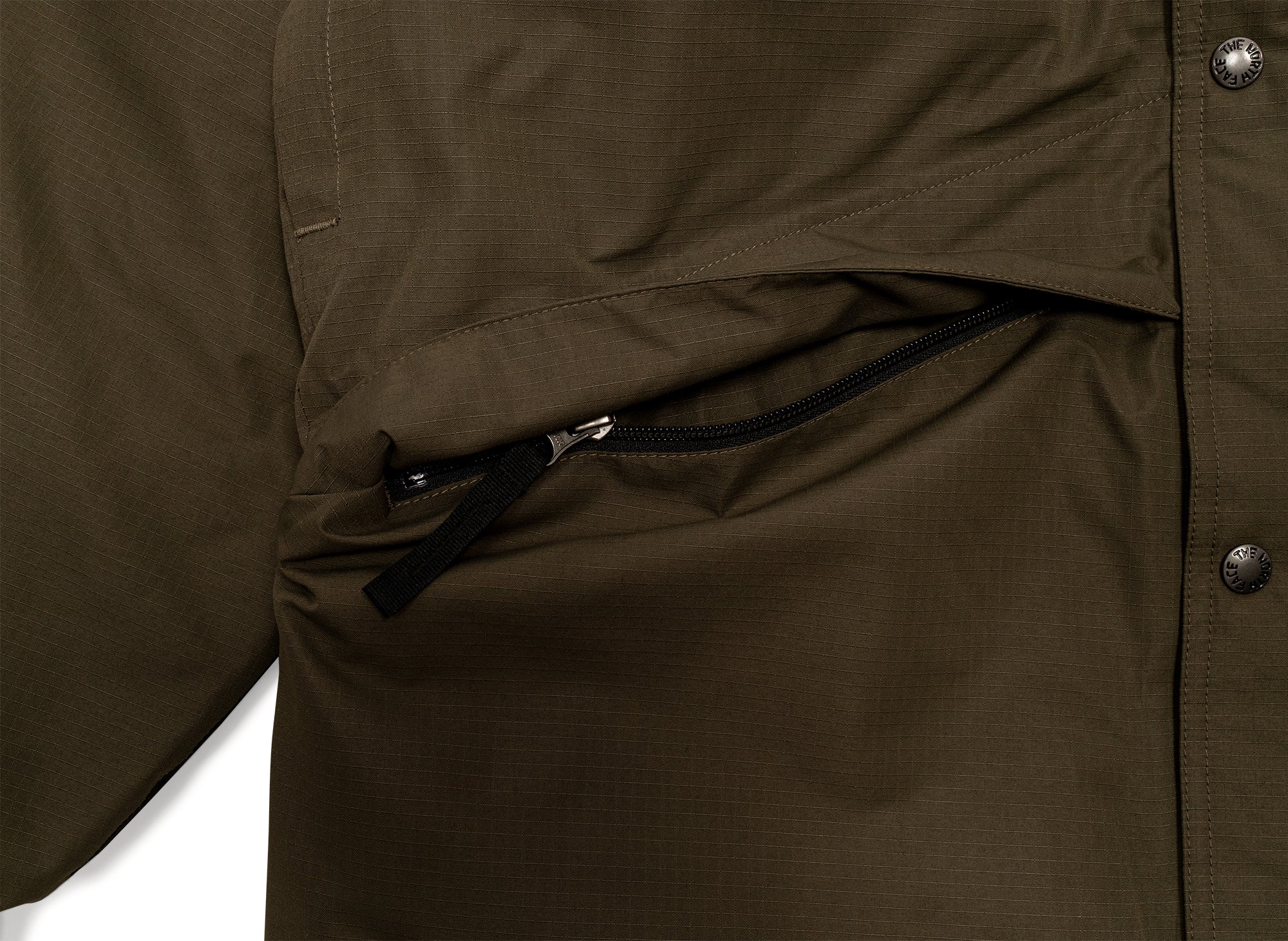 The North Face Mountain Down Jacket in New Taupe Green - Image 2