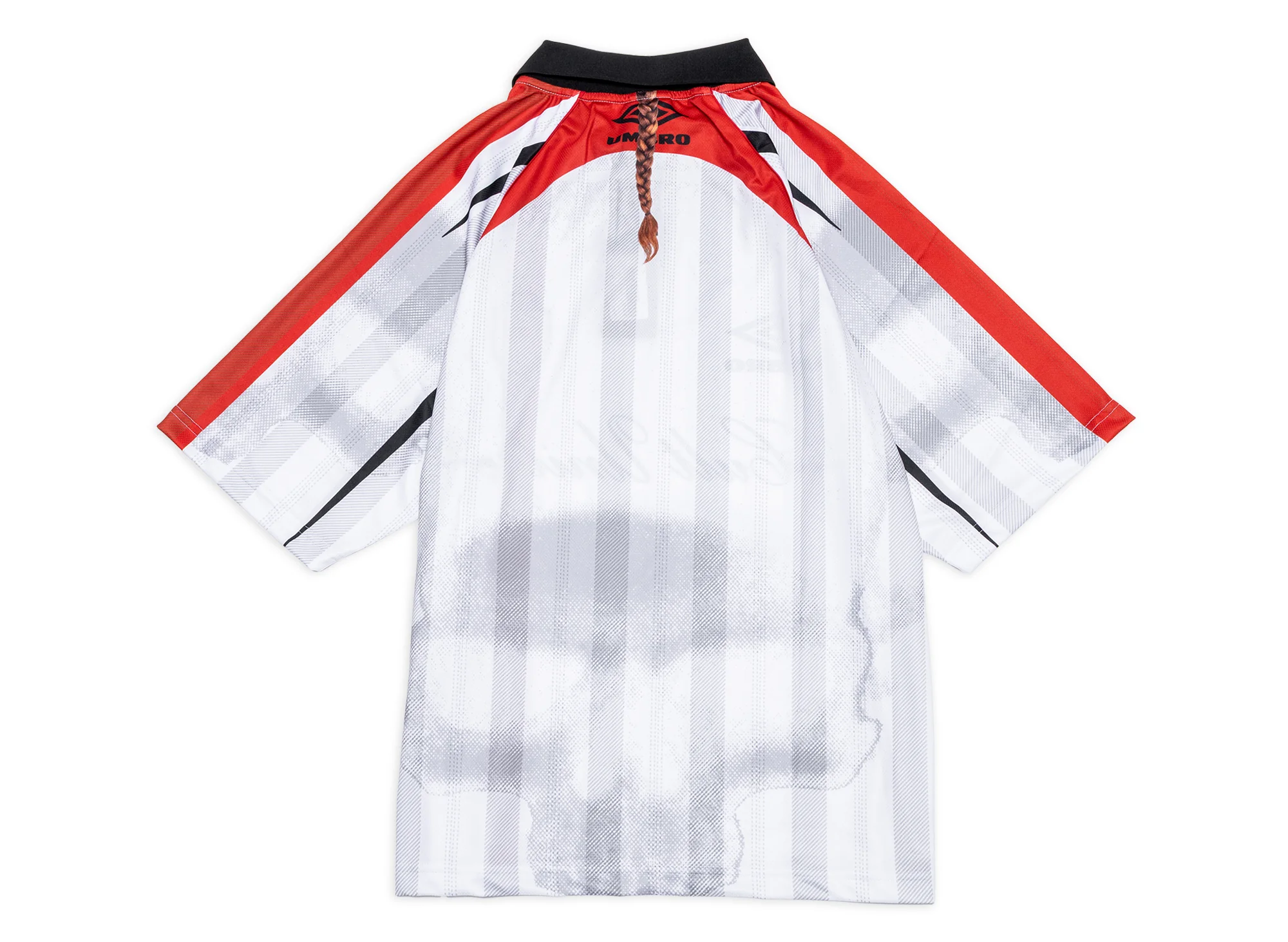 Umbro 01-03 Polo in White / Red - Image 2