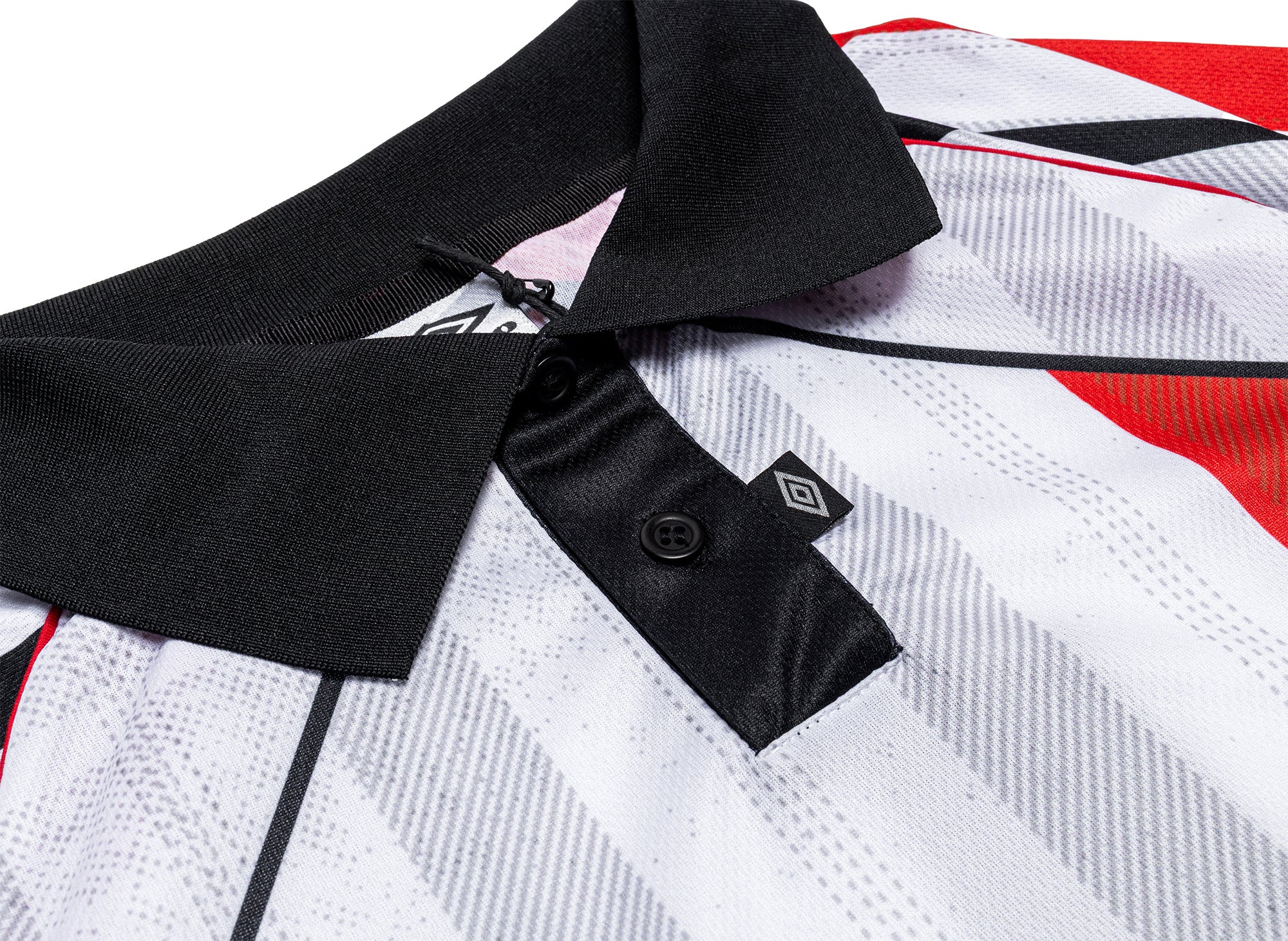 Umbro 01-03 Polo in White / Red - Image 4