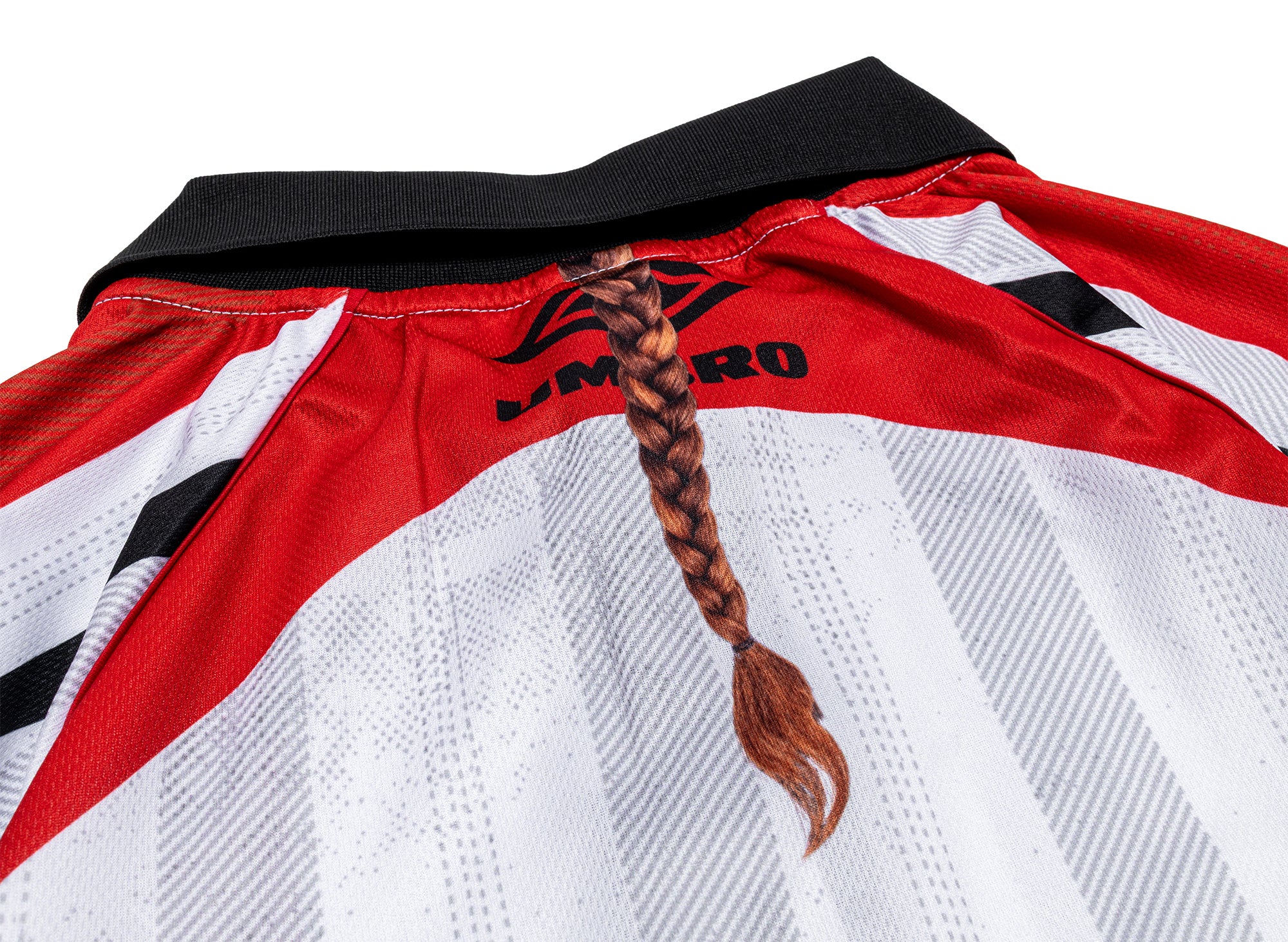 Umbro 01-03 Polo in White / Red - Image 5