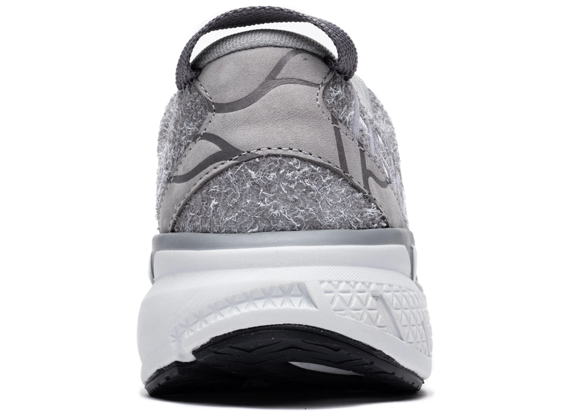 Unisex Hoka Elite Terrain System Clifton L Suede in Galactic Grey - Image 2