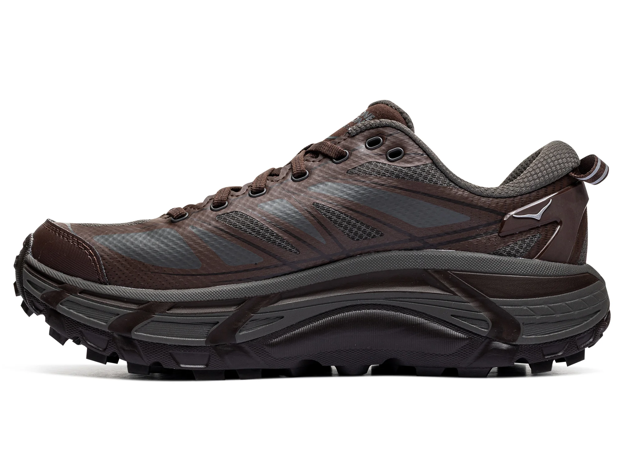 Unisex Hoka Mafate Speed 2 in Asphalt Grey / Walnut - Image 3