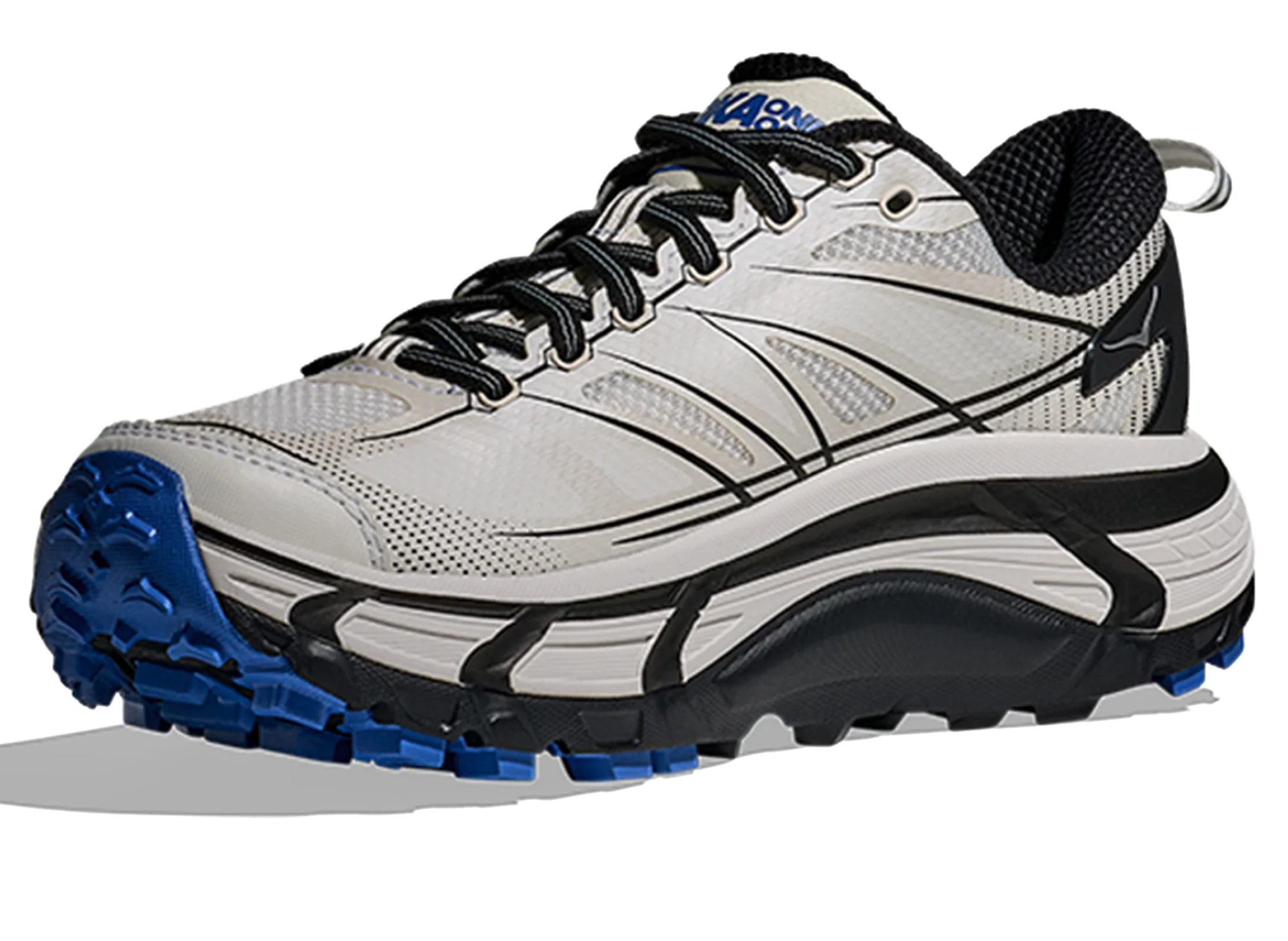 Unisex Hoka Mafate Speed 2 in White / Cobalt Blue - Image 3