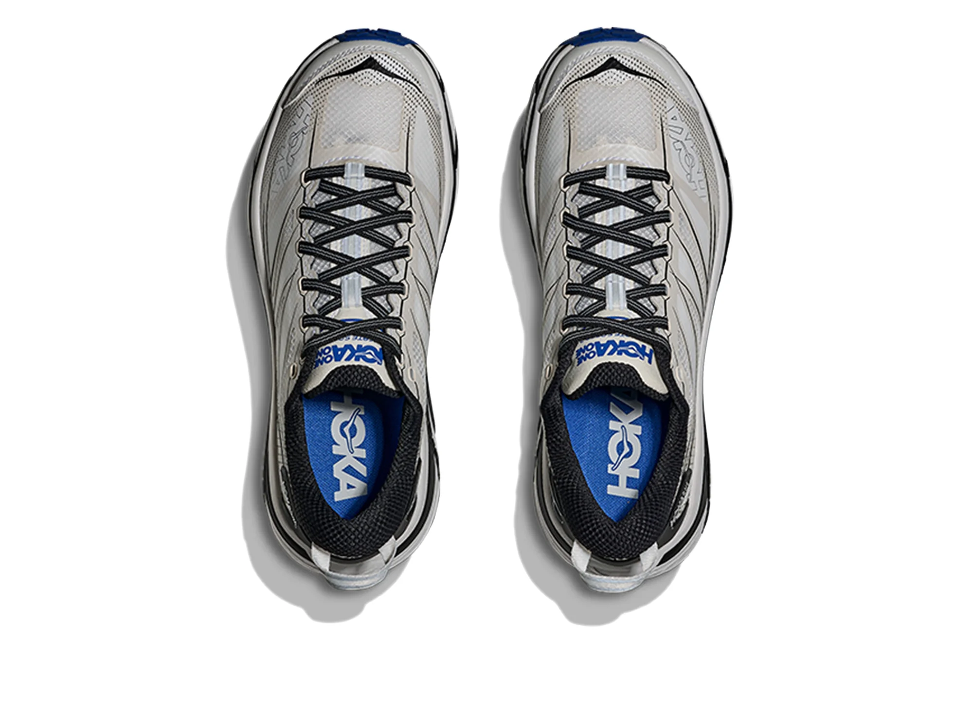 Unisex Hoka Mafate Speed 2 in White / Cobalt Blue - Image 4