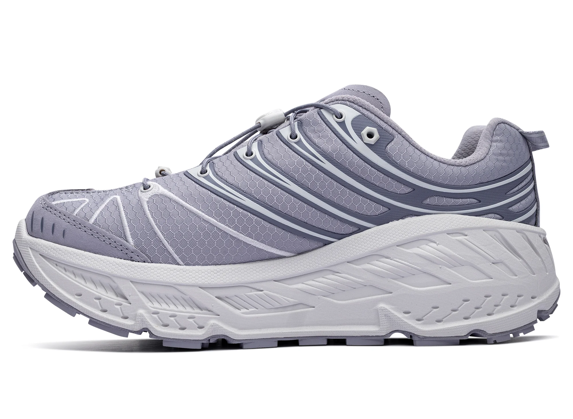 Unisex Hoka Stinson EVO GTX in Foggy Grey / Cosmic Grey - Image 3