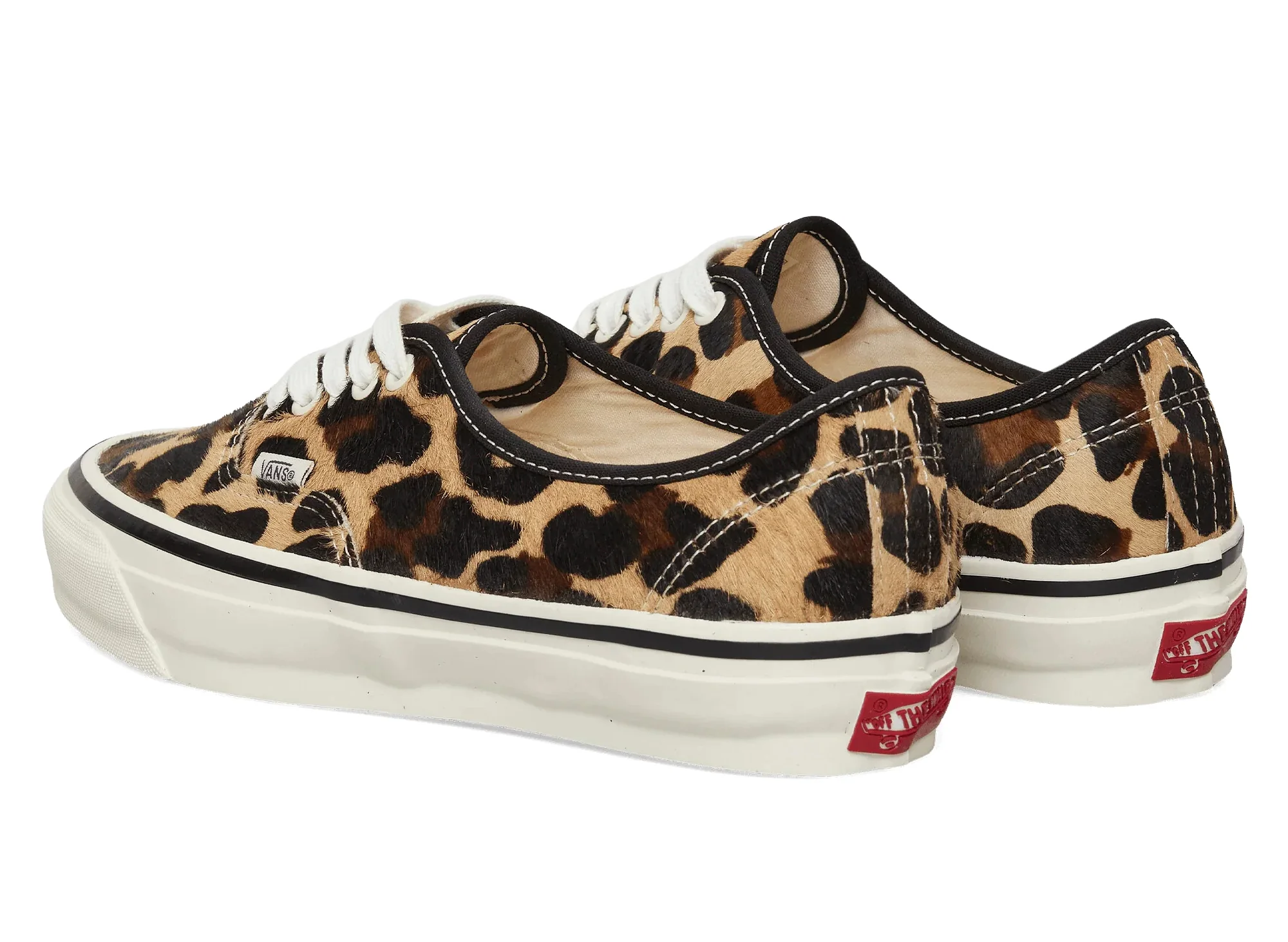 Vans LX Authentic 44 Pony Hair in Marshmallow / Leopard Orange - Image 3