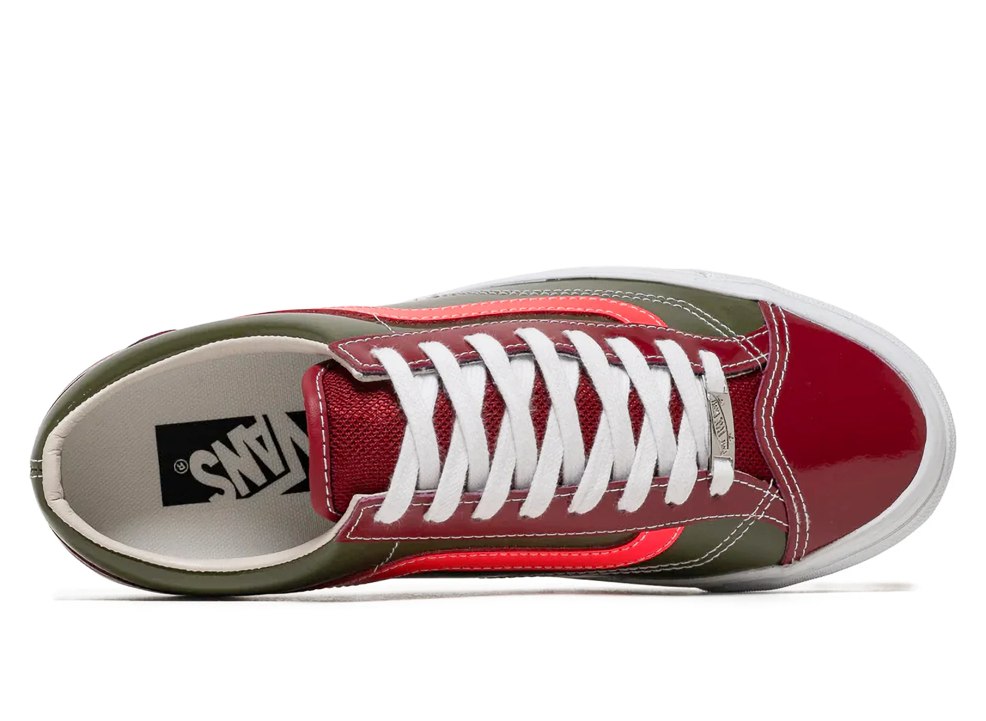 Vans LX Old Skool 36 Patent in Bordeaux / Olive - Image 3