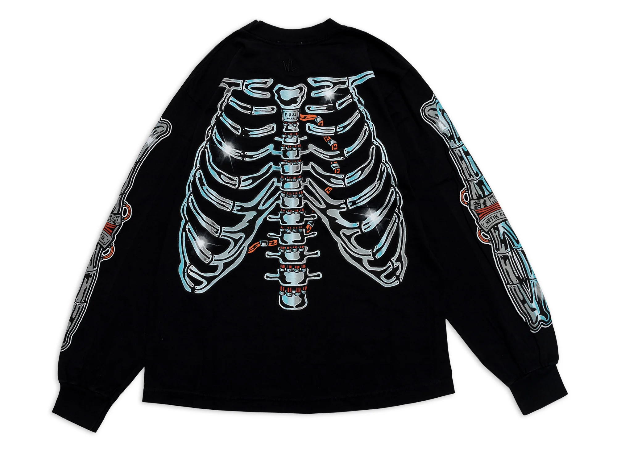Warren Lotas Endura-Skeleton Longsleeve in Black - Image 3