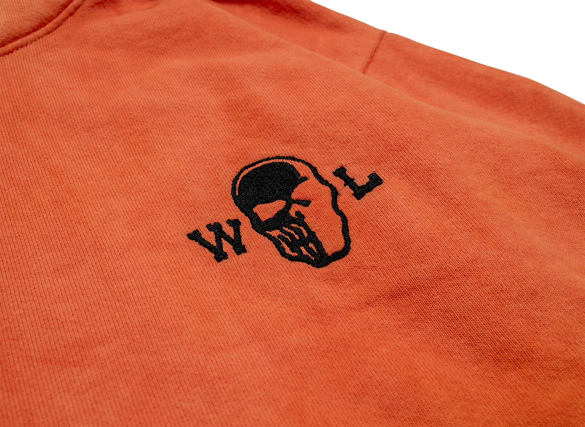 Warren Lotas Five Guns Dip Dye Hoodie in Tan Orange Gradient - Image 3