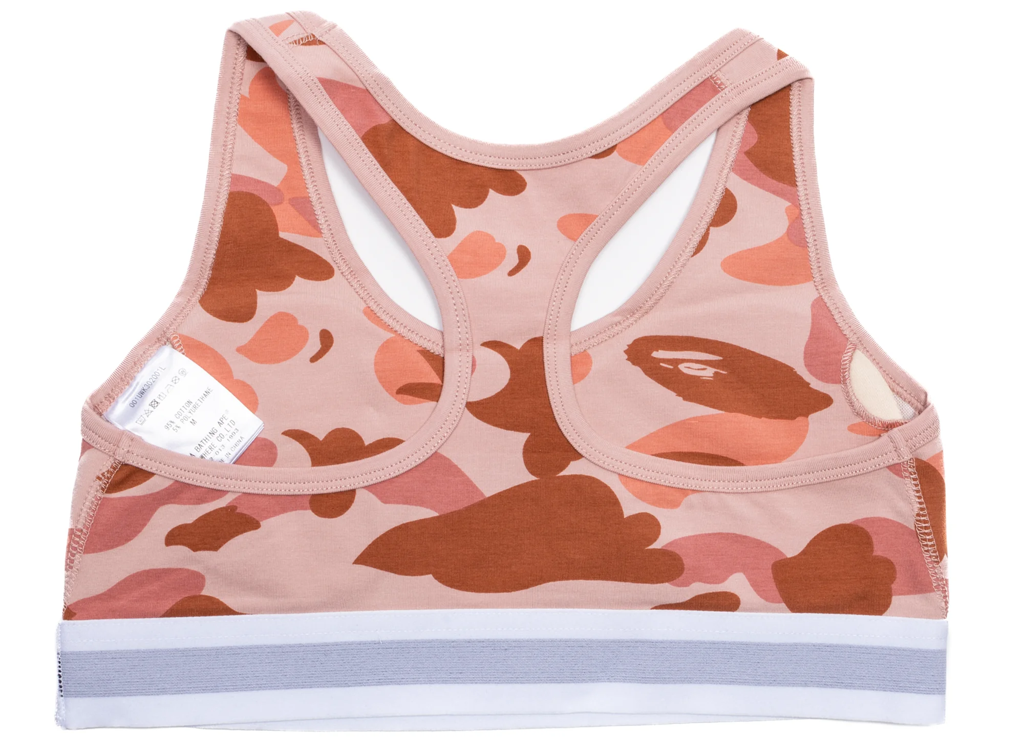 Women's A Bathing Ape 1st Camo Sports Bra in Pink - Image 2