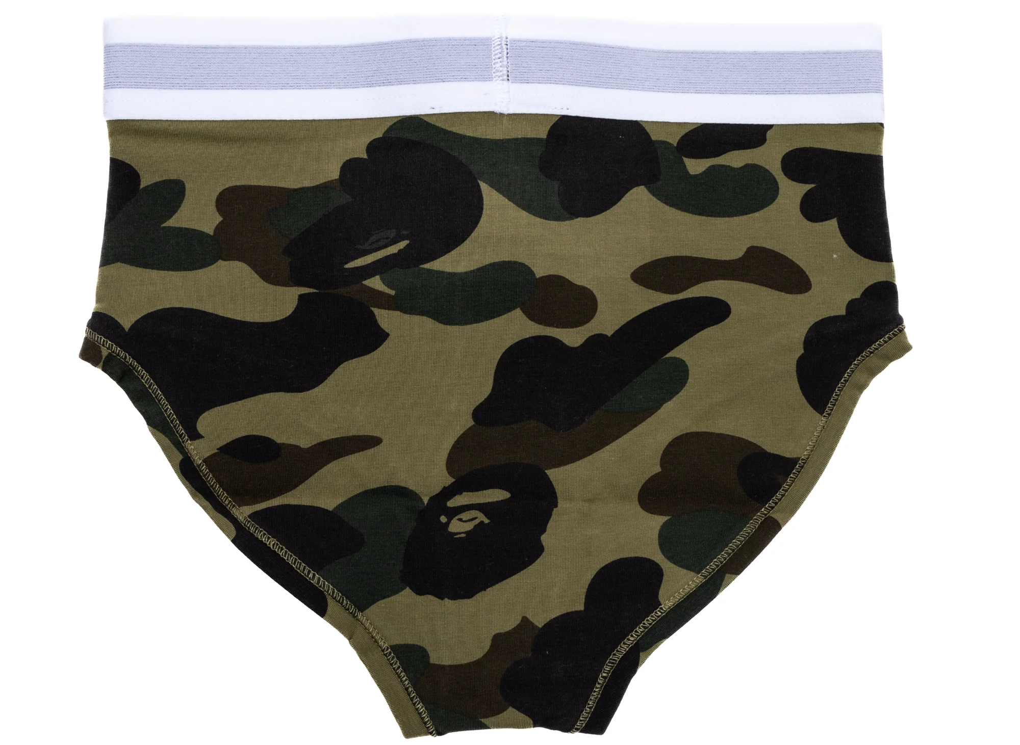 Women's A Bathing Ape 1st Camo Underwear Shorts in Green - Image 2