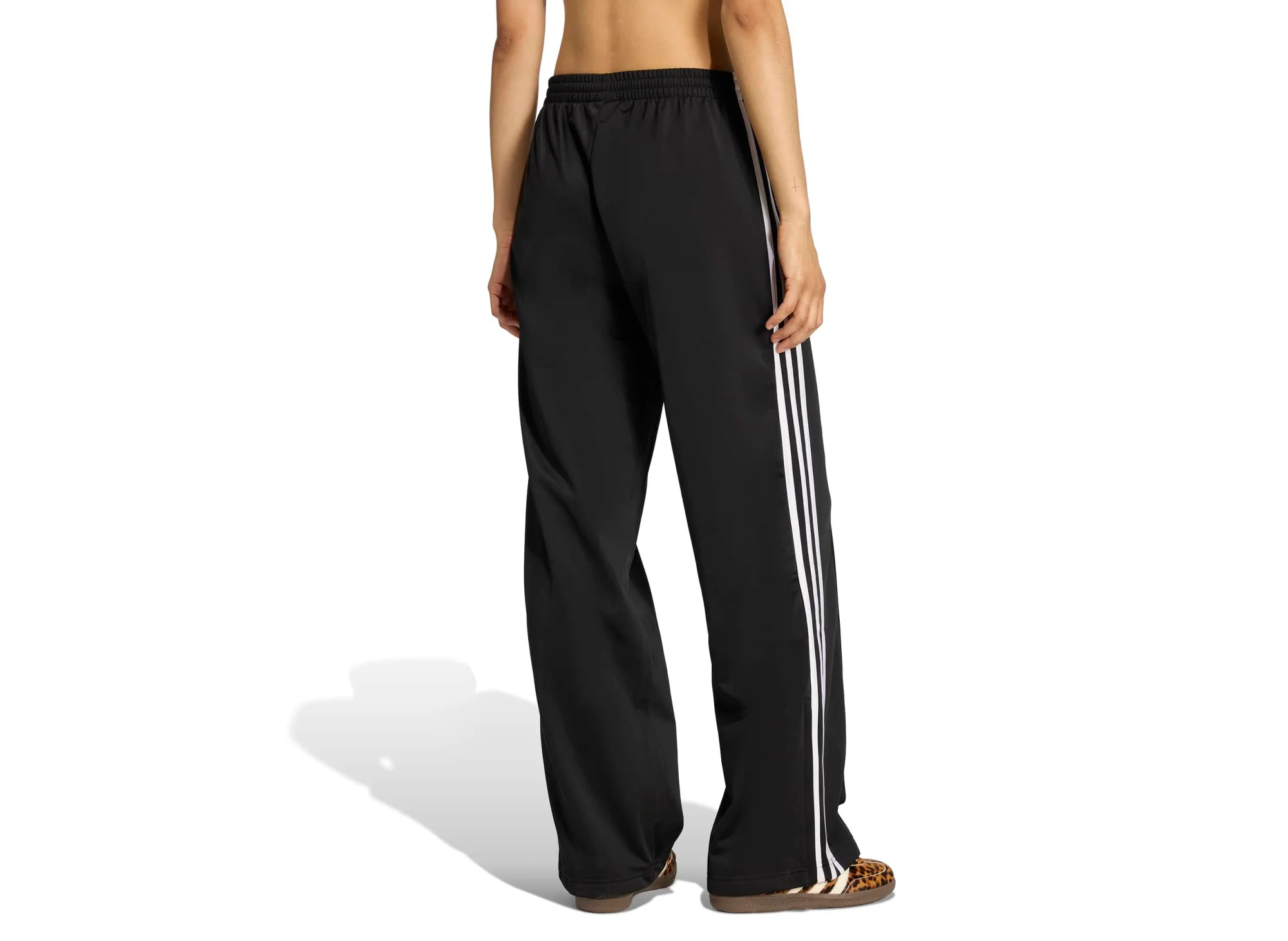 Women's Adidas Firebird Loose Track Pants in Black / White - Image 2