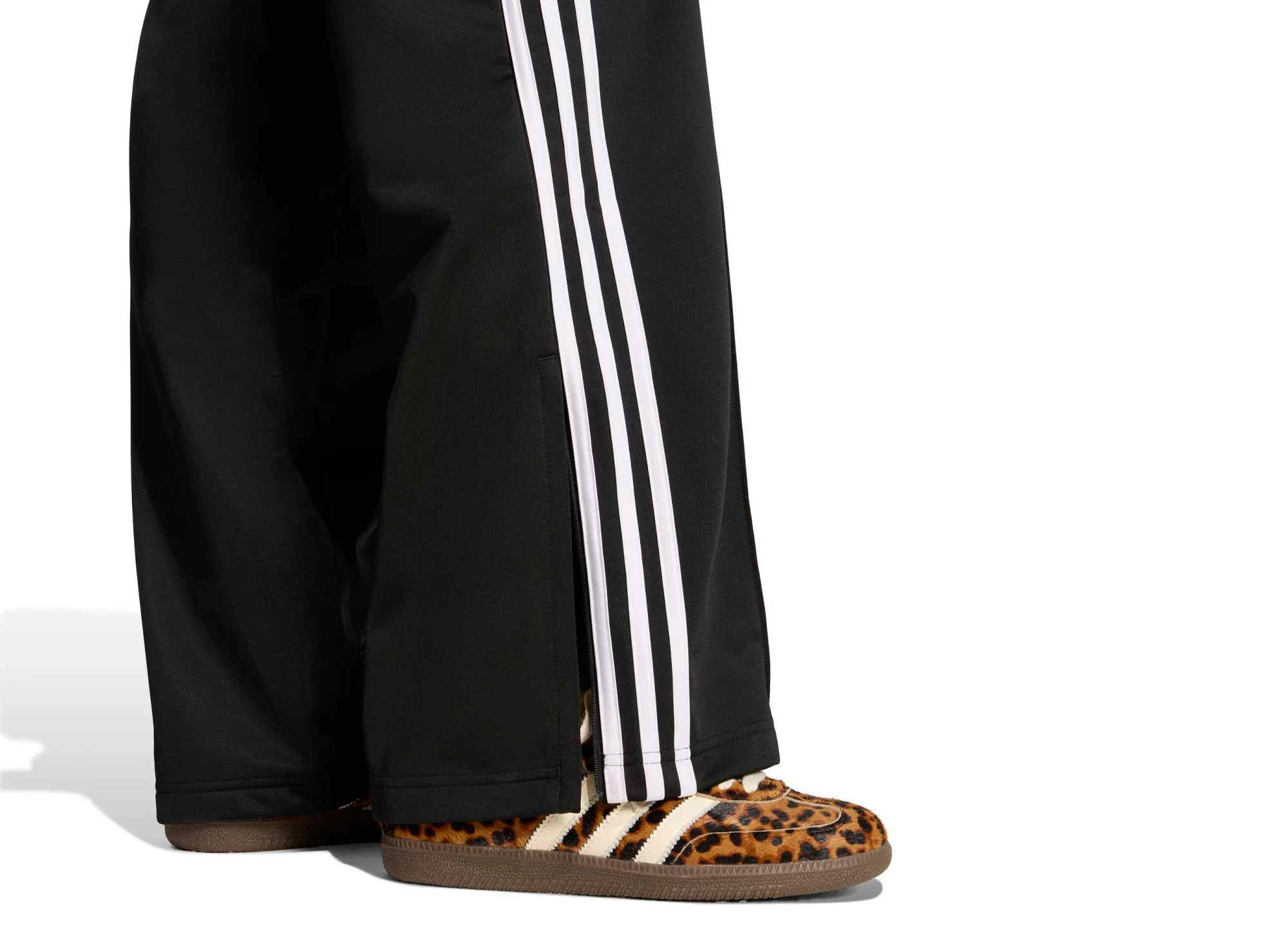Women's Adidas Firebird Loose Track Pants in Black / White - Image 3