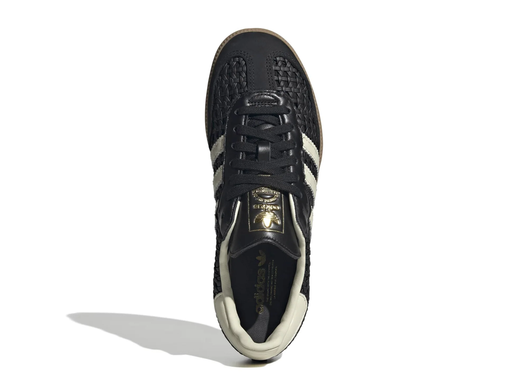 Women's Adidas Samba OG 'Basketweave' in Core Black / Cream White - Image 4