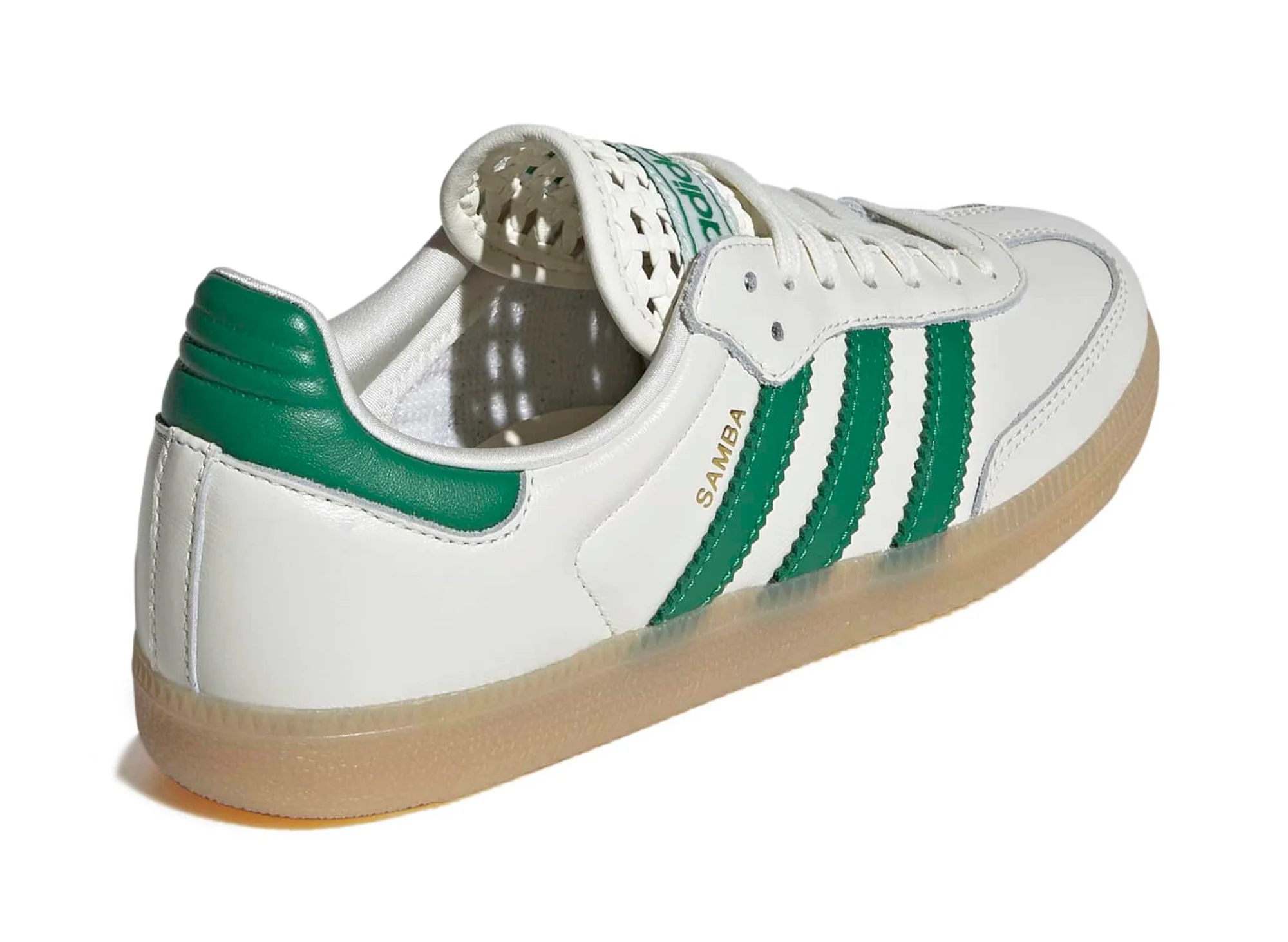 Women's Adidas Samba OG in Off White / Green - Image 2