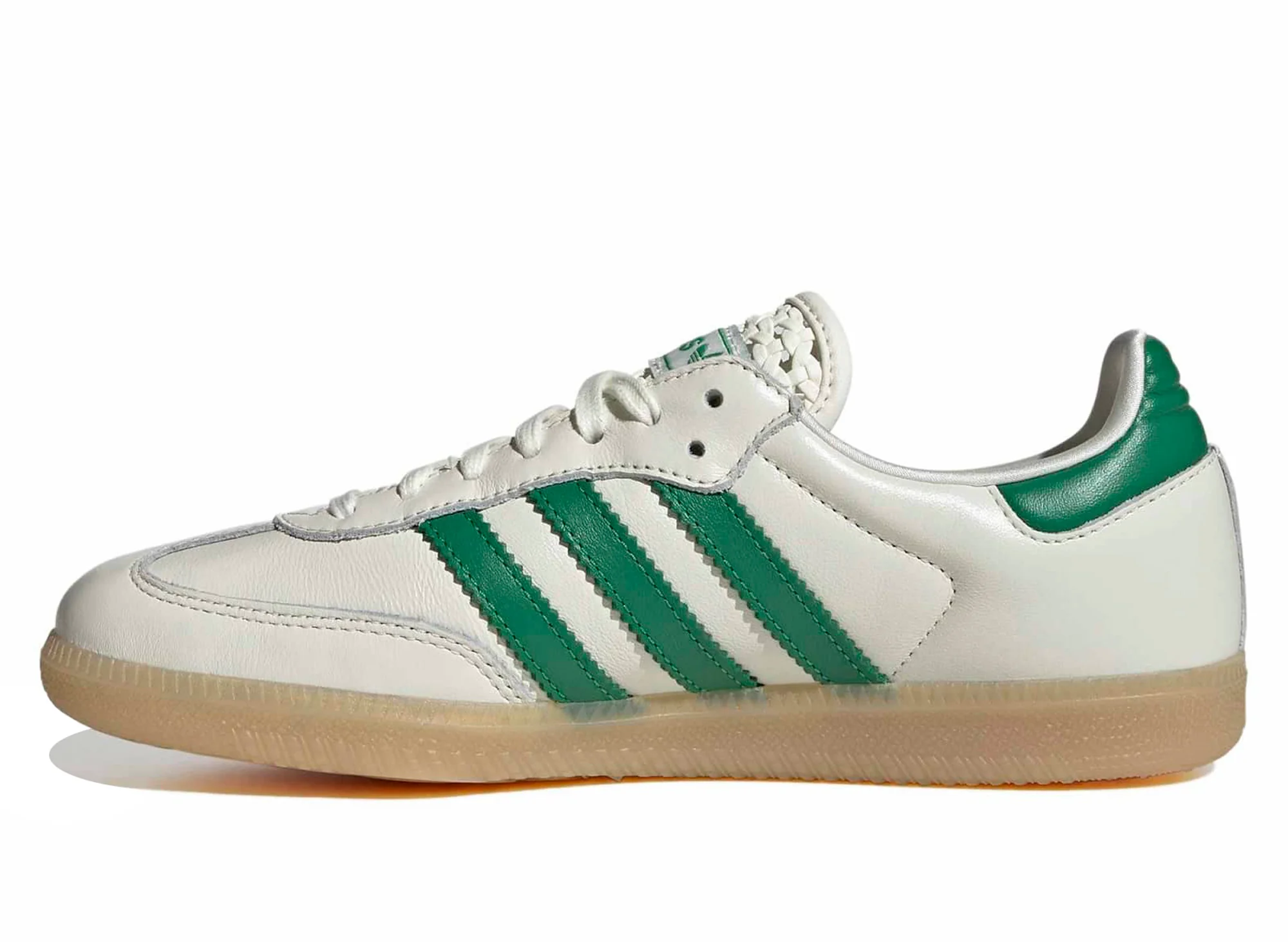 Women's Adidas Samba OG in Off White / Green - Image 3