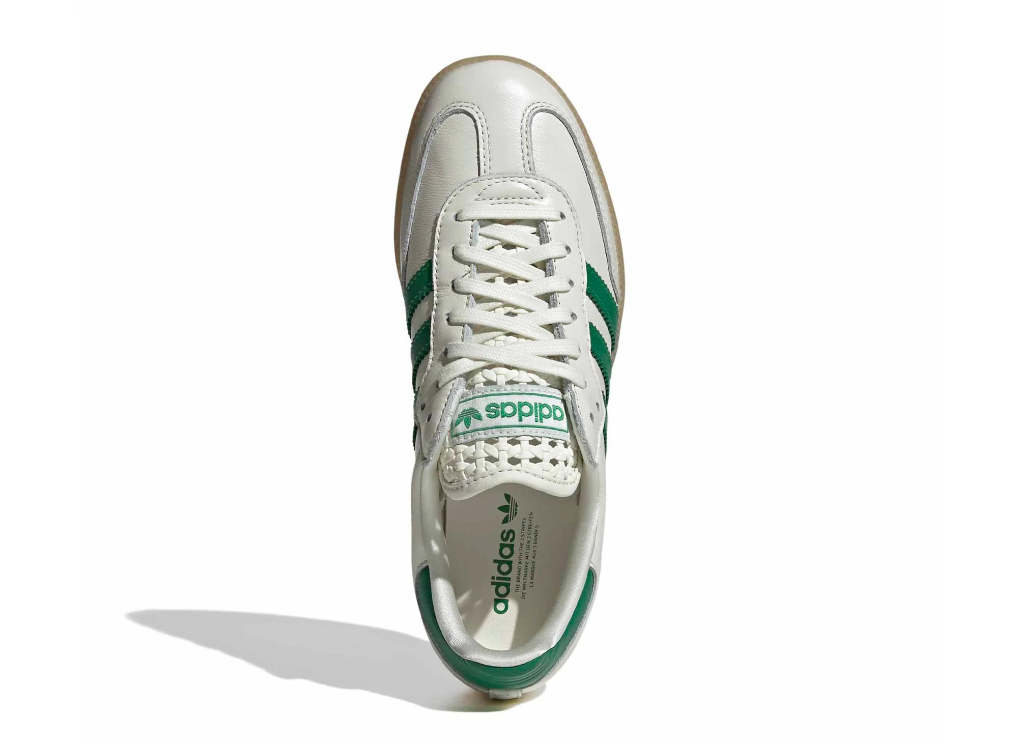 Women's Adidas Samba OG in Off White / Green - Image 4