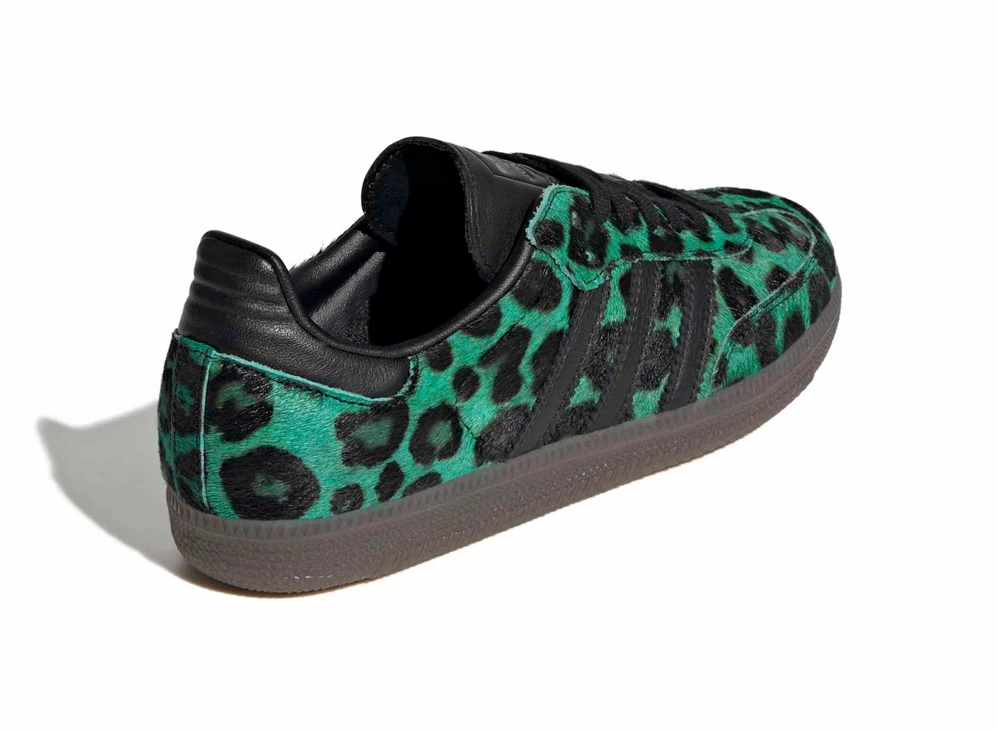 Women's Adidas Samba OG in Semi Scream Green / Core Black - Image 2