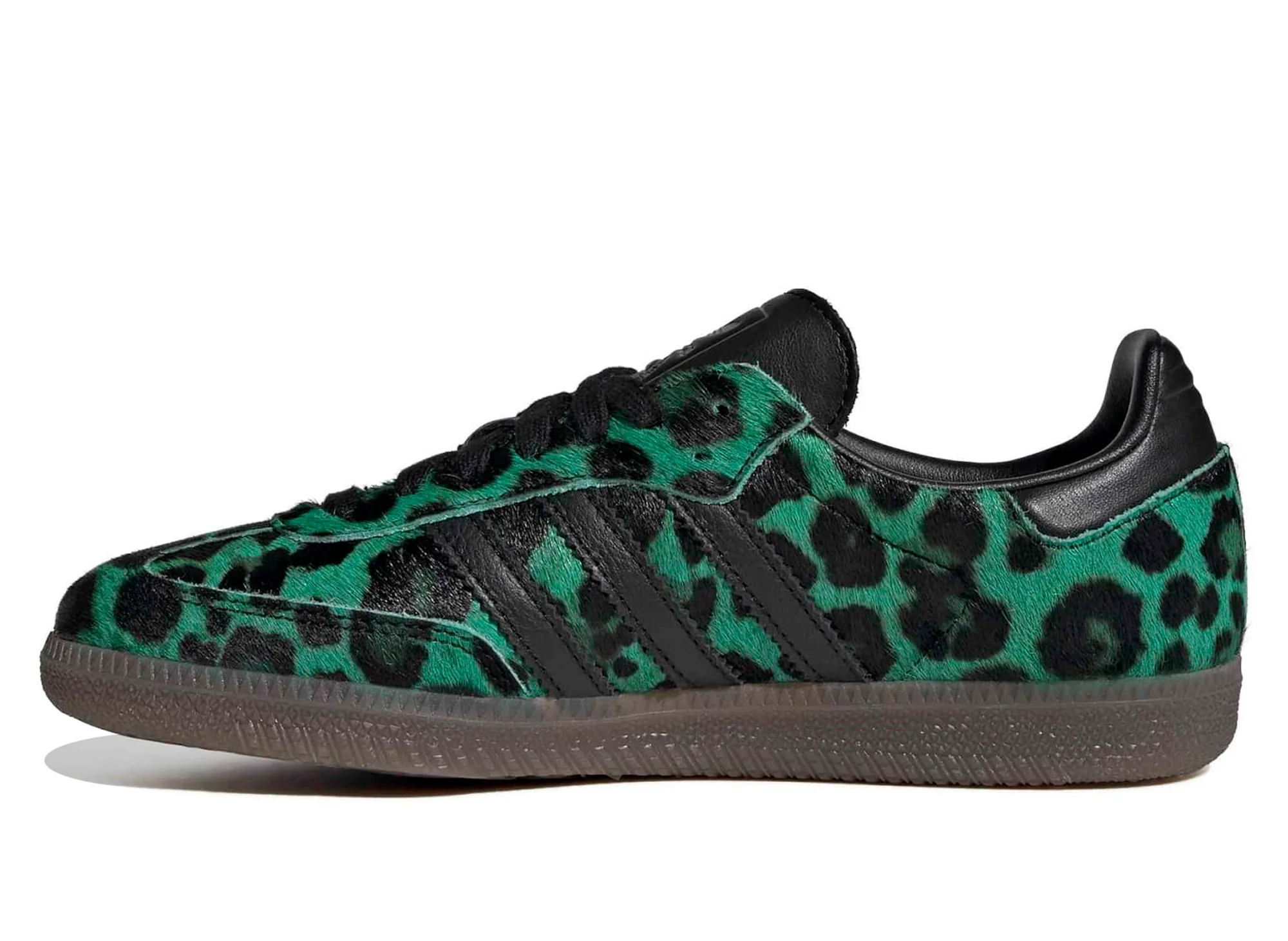 Women's Adidas Samba OG in Semi Scream Green / Core Black - Image 3