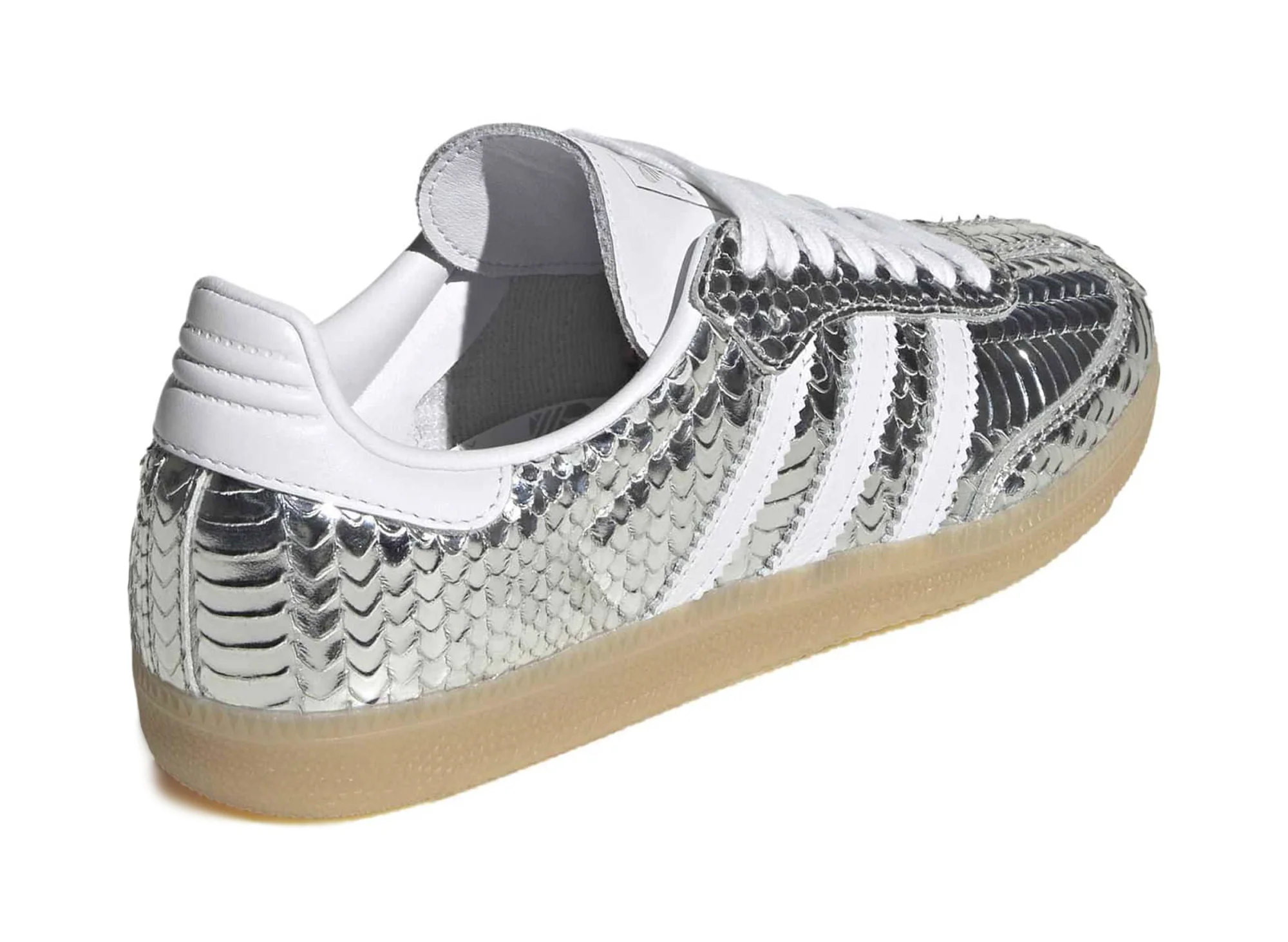 Women's Adidas Samba OG in Silver Metallic / White - Image 2