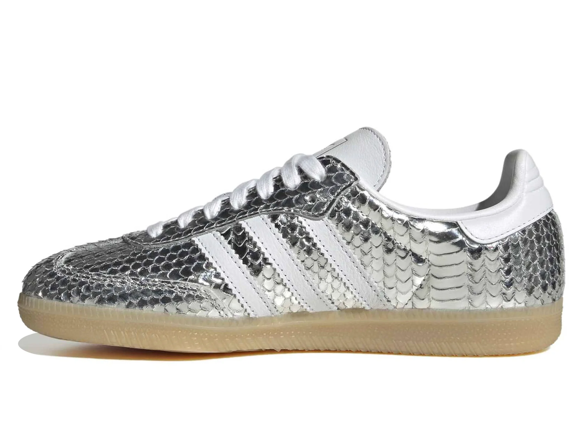 Women's Adidas Samba OG in Silver Metallic / White - Image 3