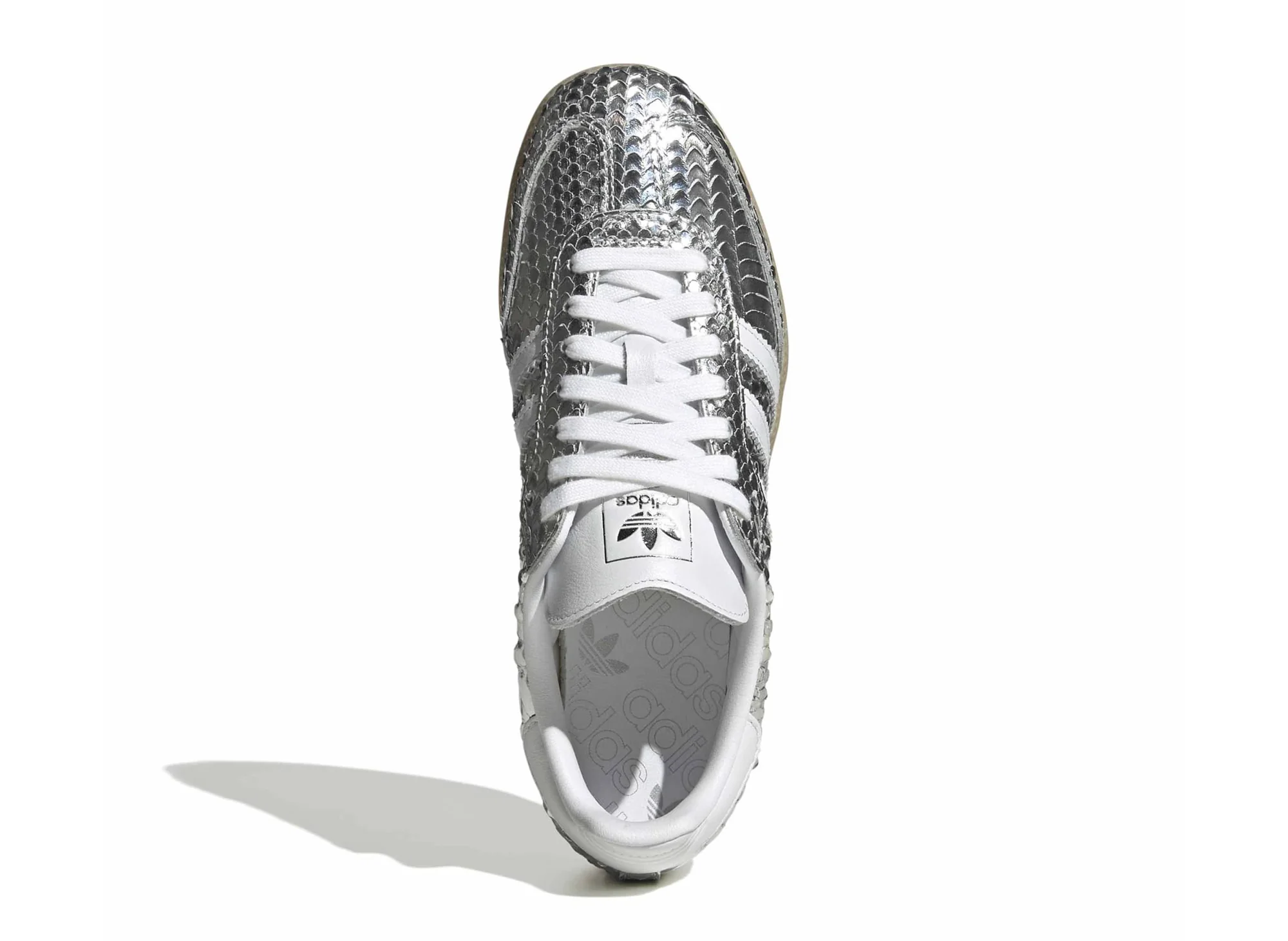 Women's Adidas Samba OG in Silver Metallic / White - Image 4
