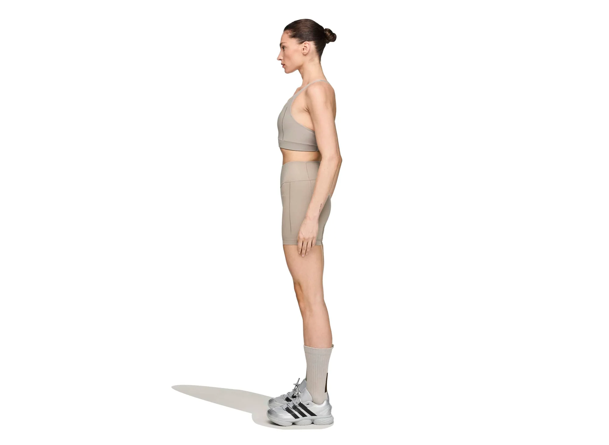 Women's Adidas x Entire Studios OPT 4IN Shorts in Putty Beige - Image 2