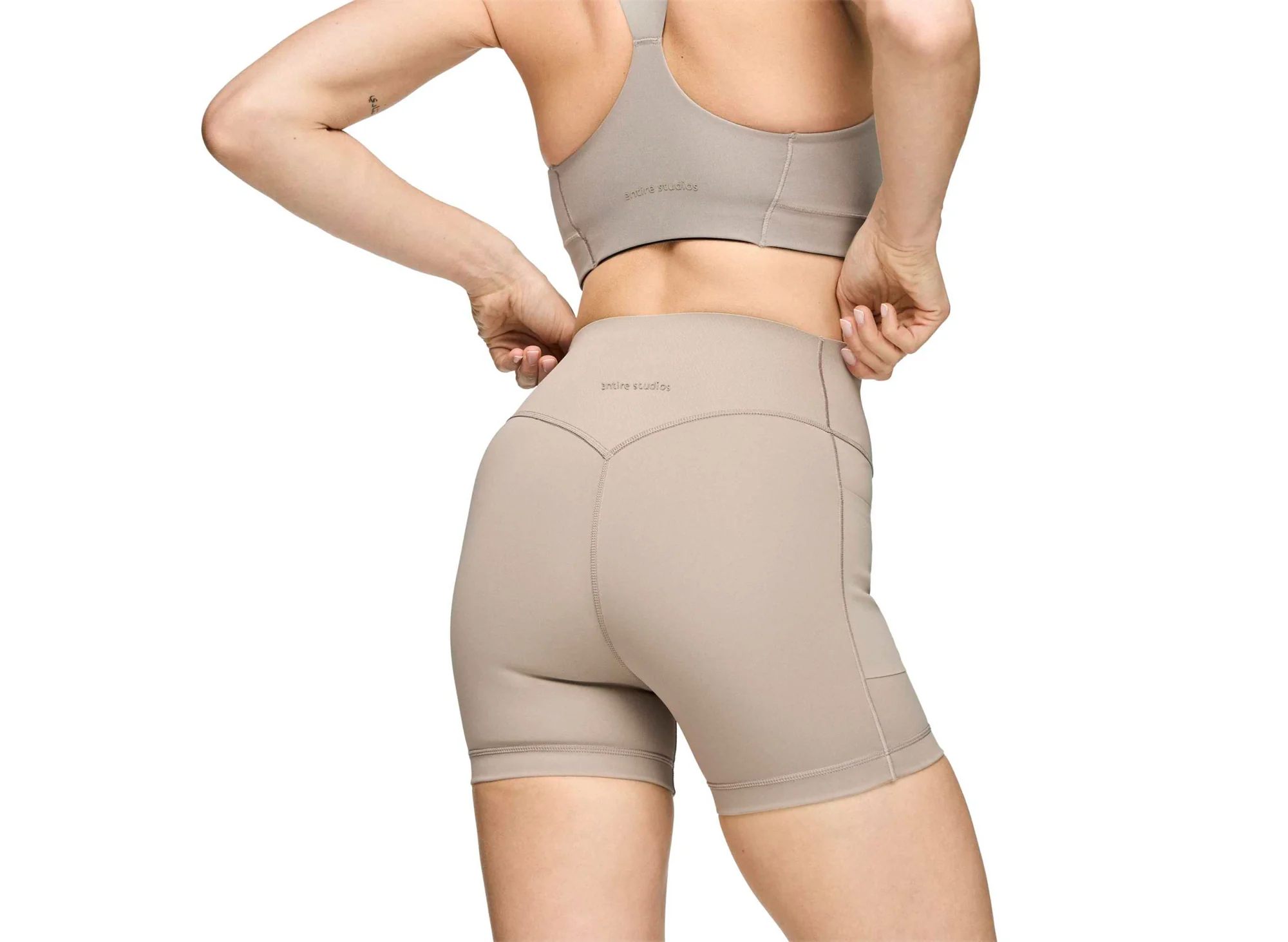 Women's Adidas x Entire Studios OPT 4IN Shorts in Putty Beige - Image 6